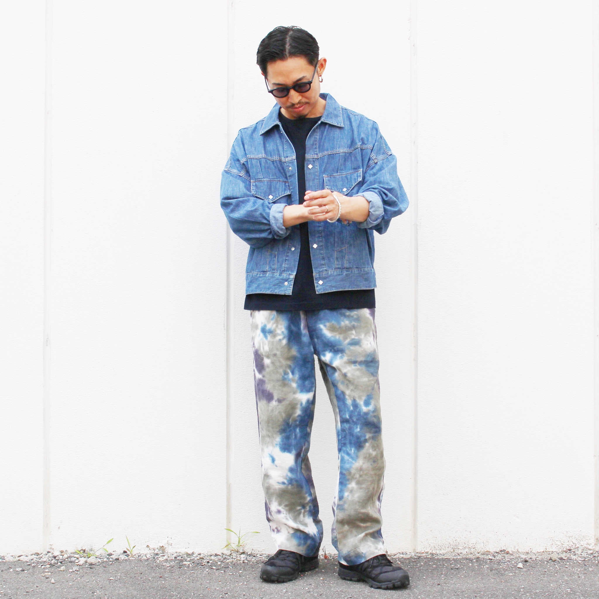 Nasngwam. ナスングワム / CLAY GEEK PANTS クレイジークパンツ (NAVY ネイビー)