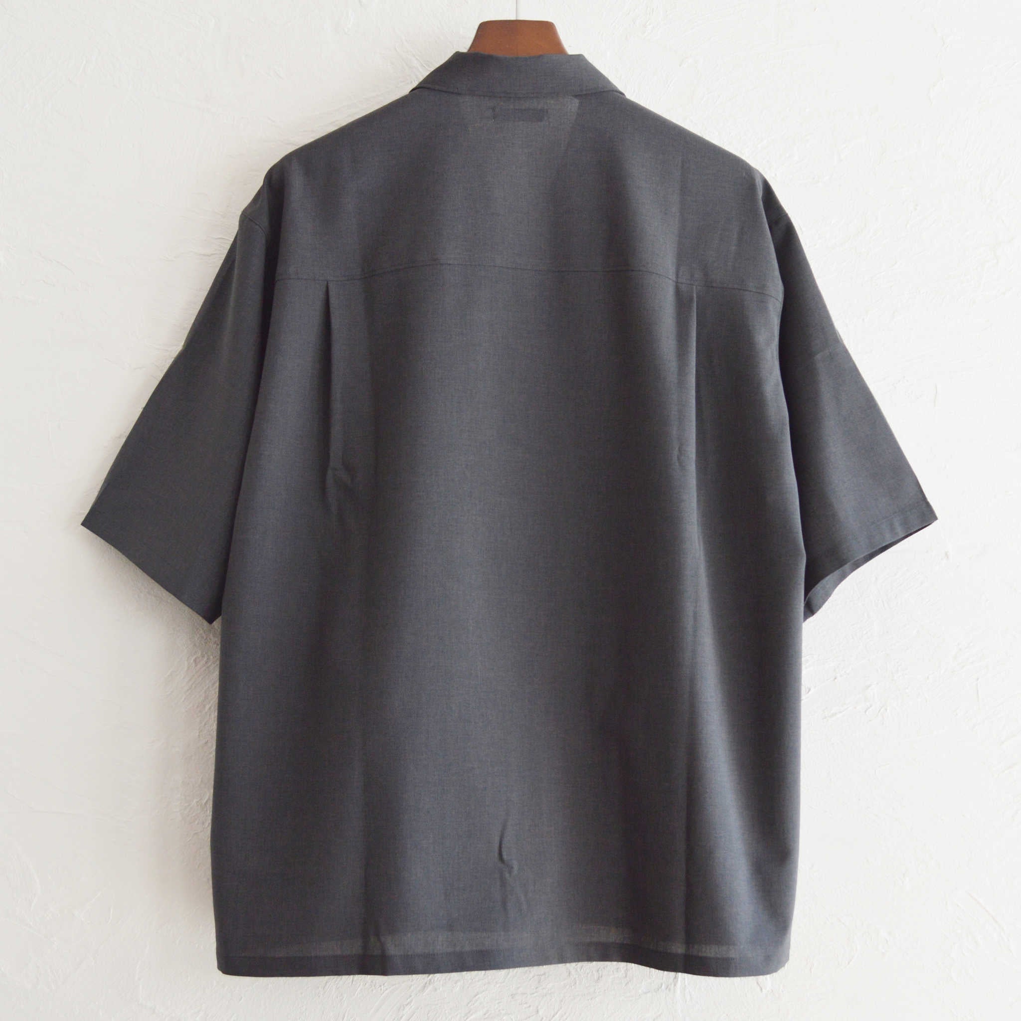 LAMOND ラモンド/ SHARI SHIRTS シャリシャツ (CHARCOAL チャコール)