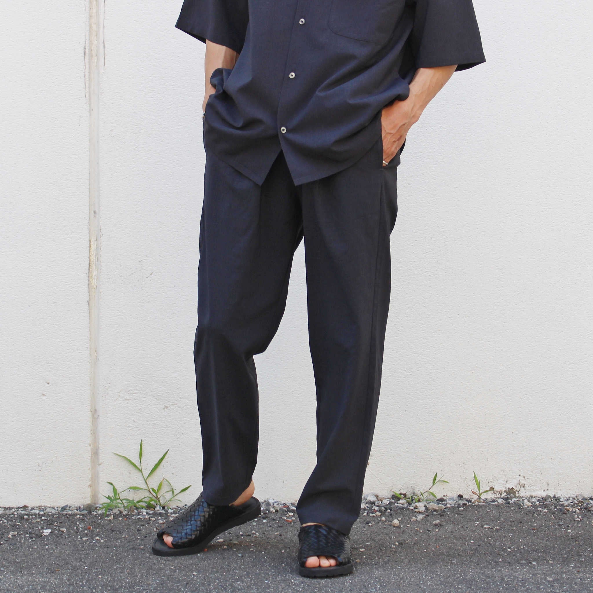 LAMOND ラモンド / SHARI PANTS シャリパンツ (CHAMBRAY BLACK シャンブレーブラック)