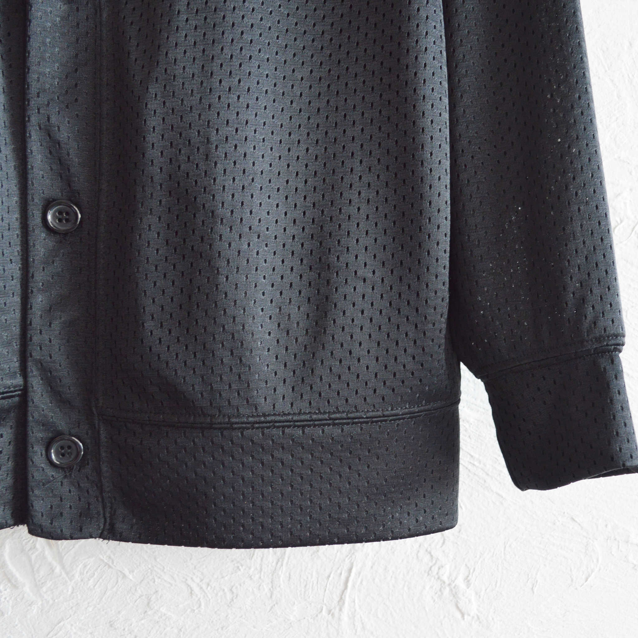 Blanks ブランクス / 2Layer Mesh Cardigan ツーレイヤーメッシュカーディガン (BLACK ブラック)