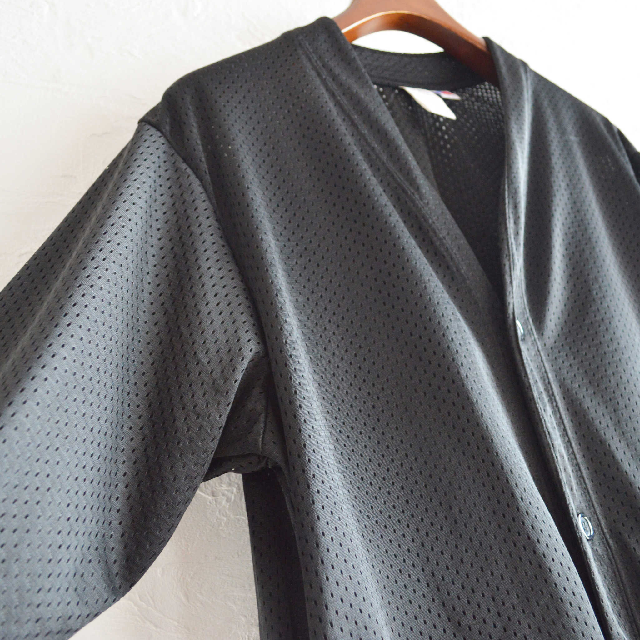 Blanks ブランクス / 2Layer Mesh Cardigan ツーレイヤーメッシュカーディガン (BLACK ブラック)