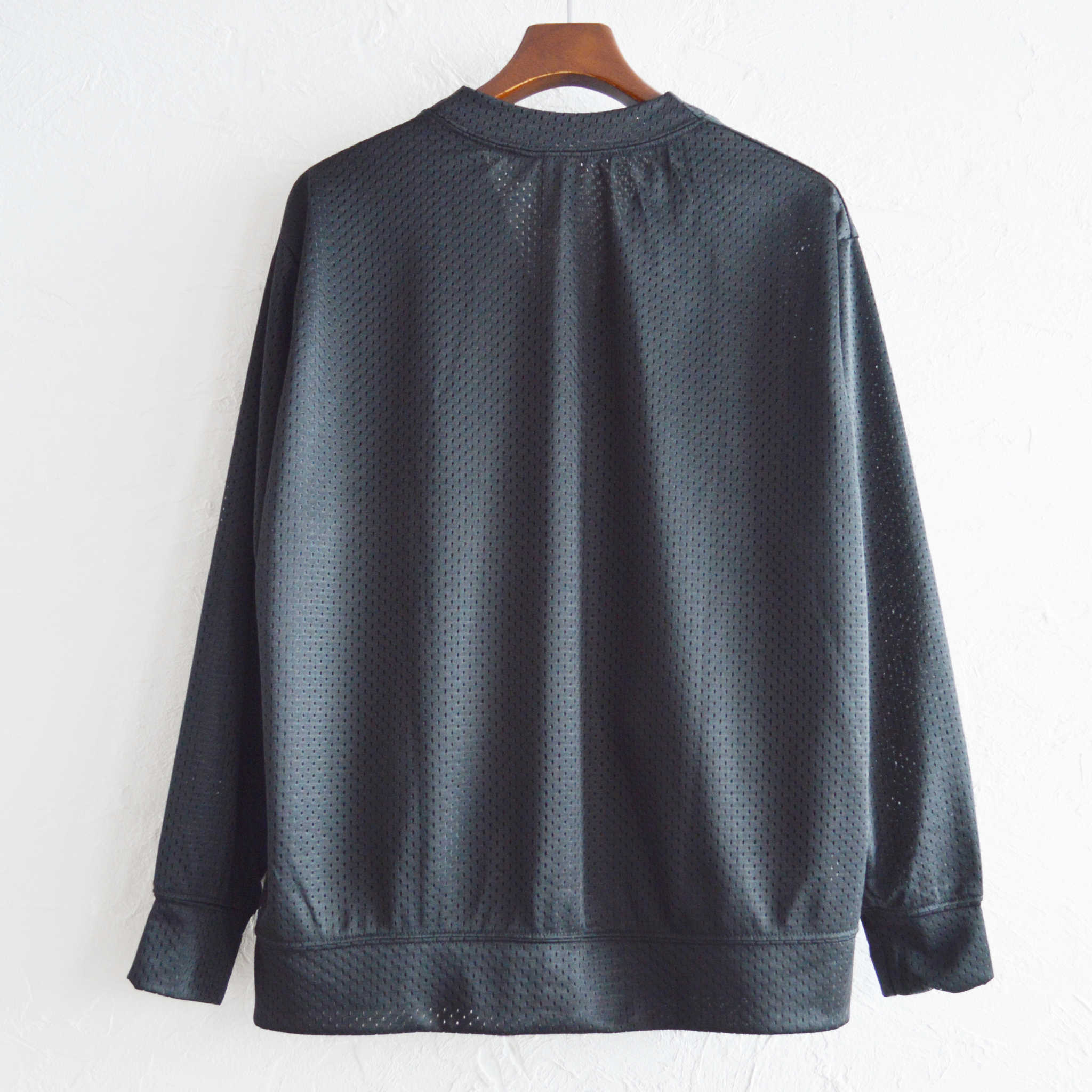 BLANKS ブランクス / 2LAYER Mesh Cardigan ツーレイヤーメッシュカーディガン (Black ブラック) M