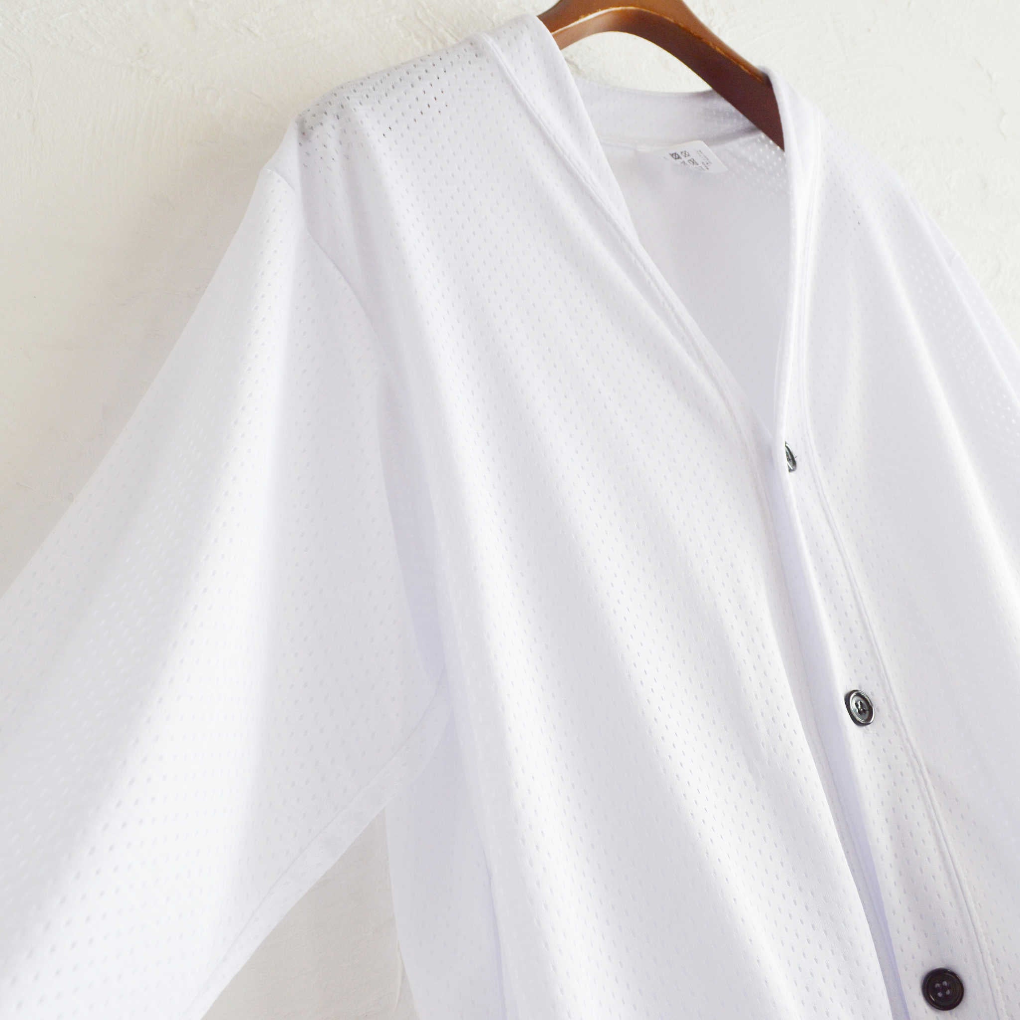 Blanks ブランクス / 2Layer Mesh Cardigan ツーレイヤーメッシュカーディガン (WHITE ホワイト)