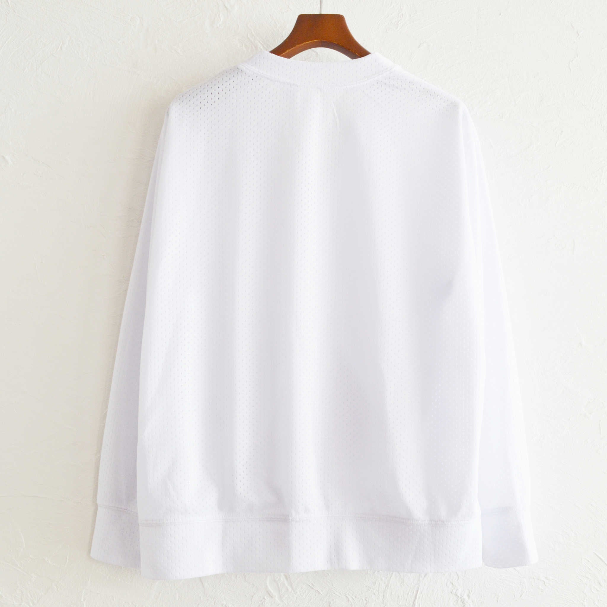 Blanks ブランクス / 2Layer Mesh Cardigan ツーレイヤーメッシュカーディガン (WHITE ホワイト)