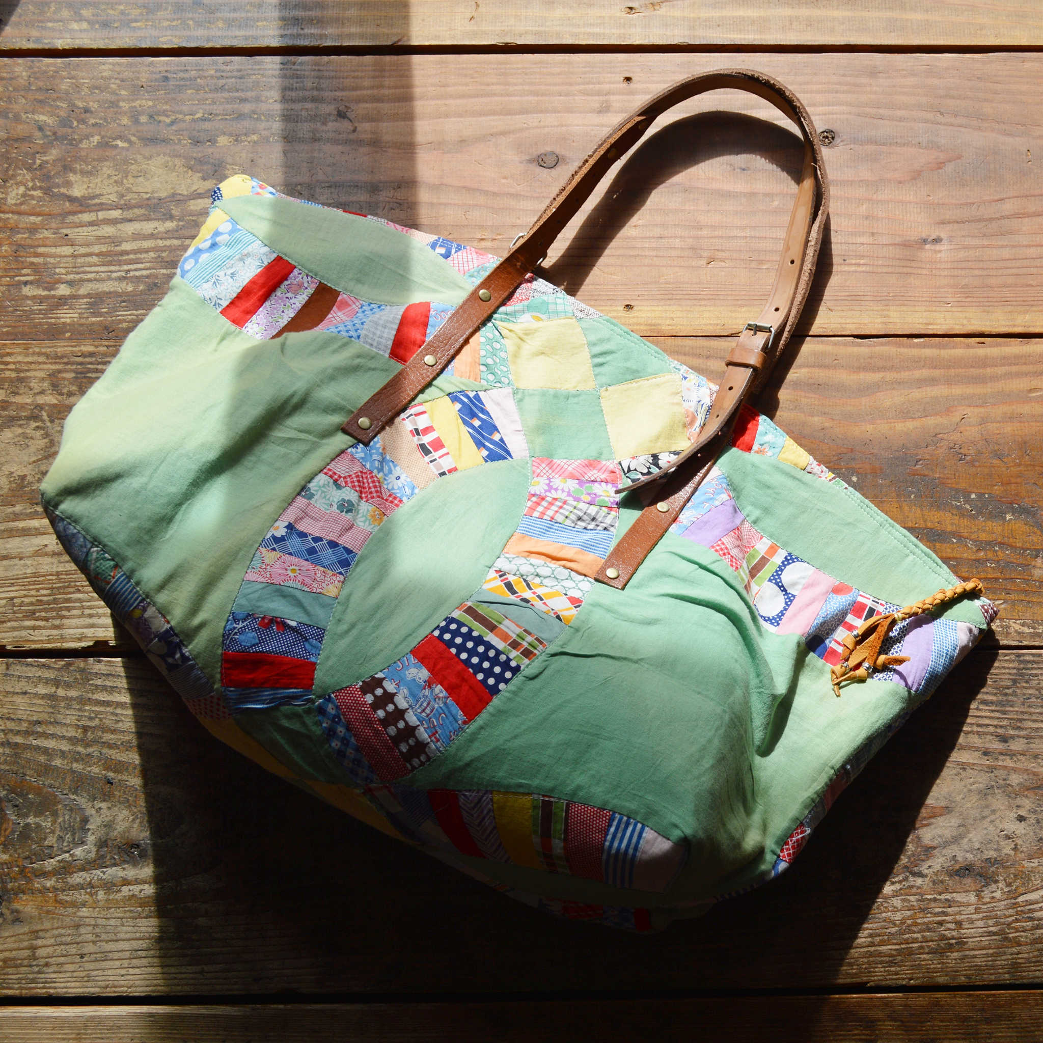Nasngwam.×EARLY MORNING ナスングワム アーリーモーニング / QUILT LARGE FASTENER TOTE キルトラージファスナートート