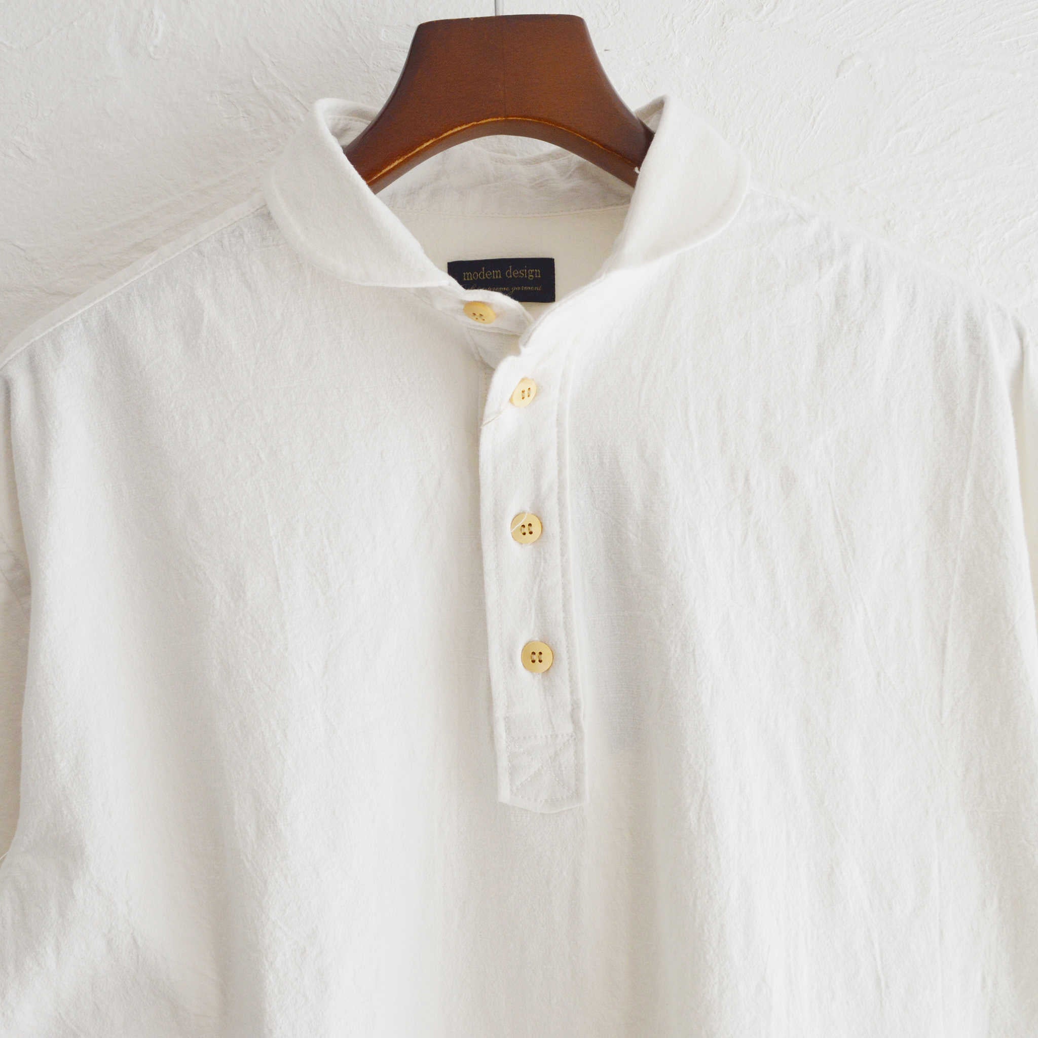 modemdesign モデムデザイン / Gardening pullover shirt ガーデニングプルオーバーシャツ (WHITE ホワイト)