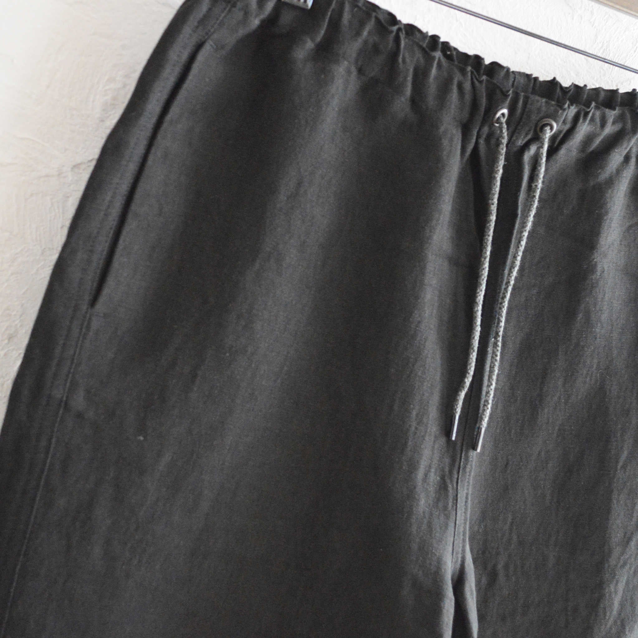 LAMOND ラモンド / LINEN SHORTS リネンショーツ (BLACK ブラック)