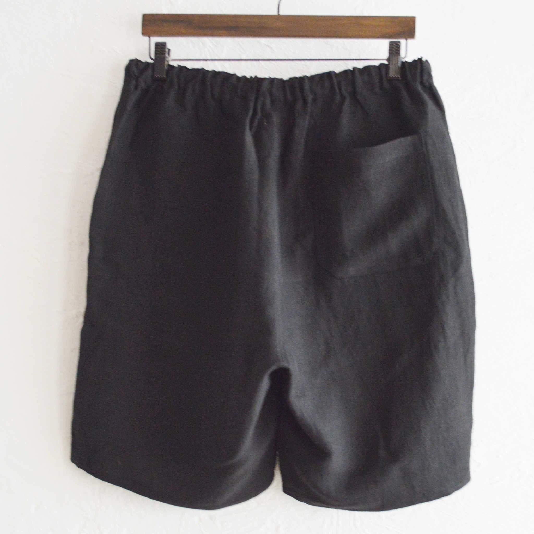 LAMOND ラモンド / LINEN SHORTS リネンショーツ (BLACK ブラック)