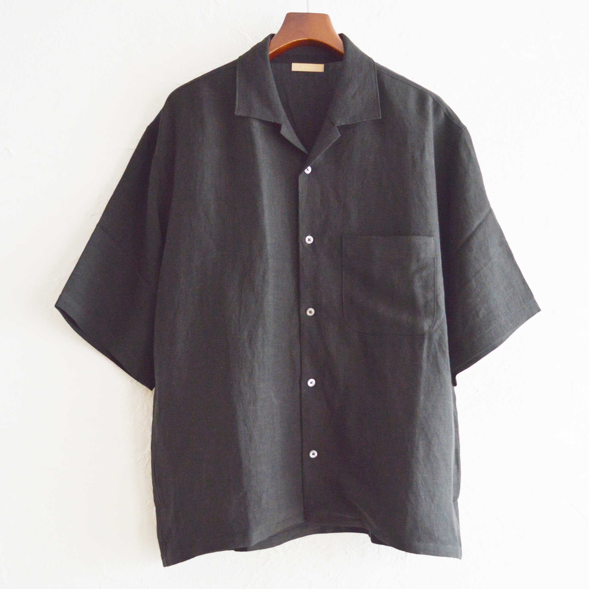 LAMOMD ラモンド / LINEN SHIRTS リネンシャツ (BLACK ブラック)