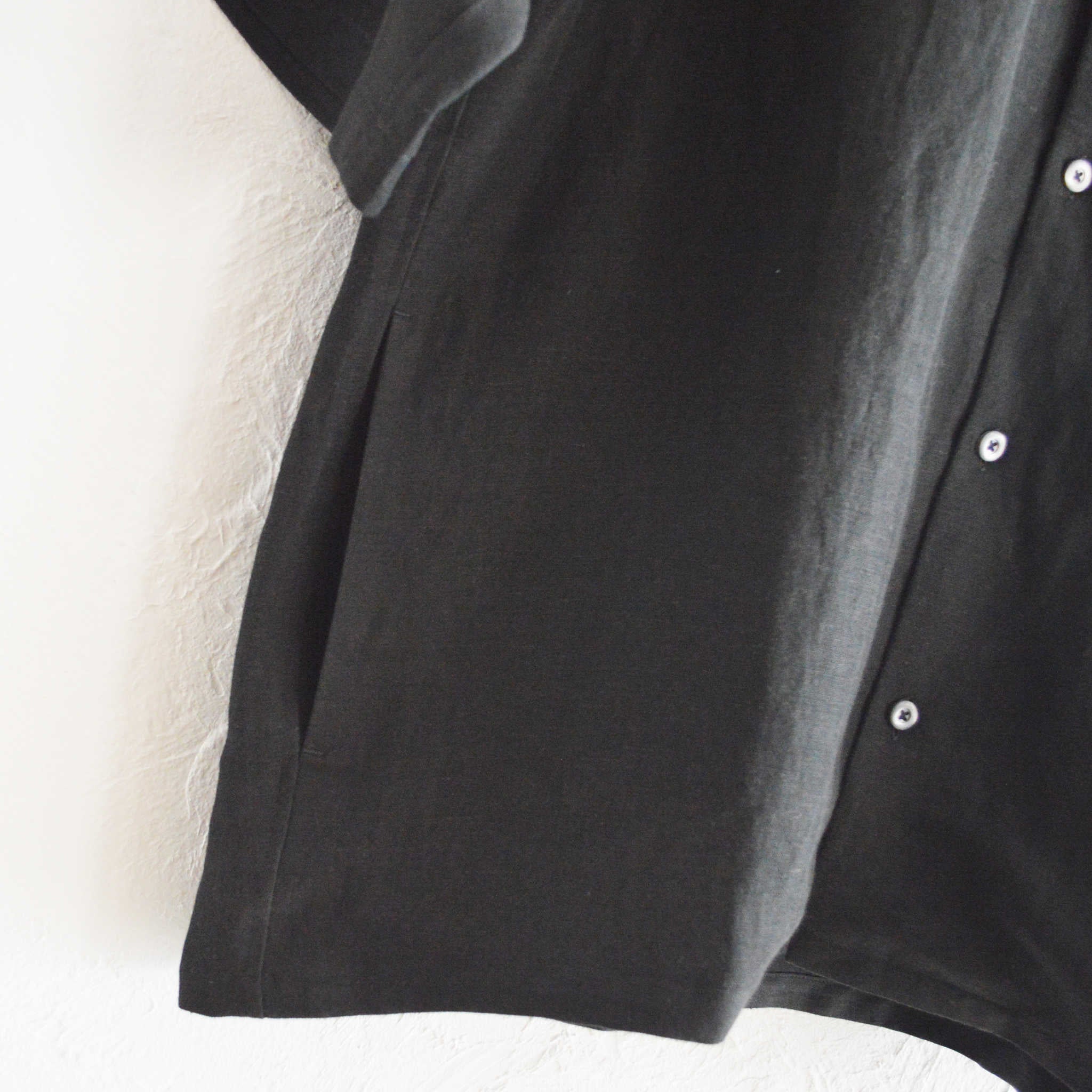 LAMOMD ラモンド / LINEN SHIRTS リネンシャツ (BLACK ブラック)