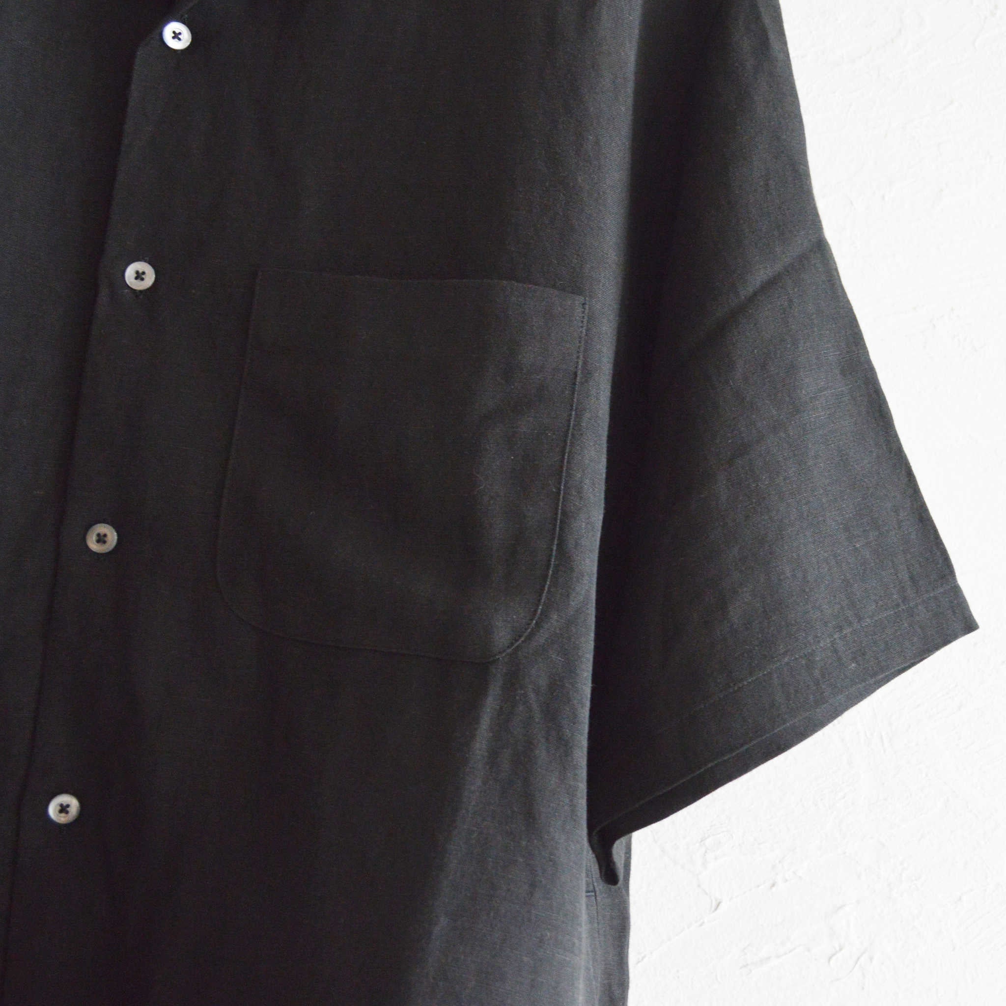 LAMOMD ラモンド / LINEN SHIRTS リネンシャツ (BLACK ブラック)