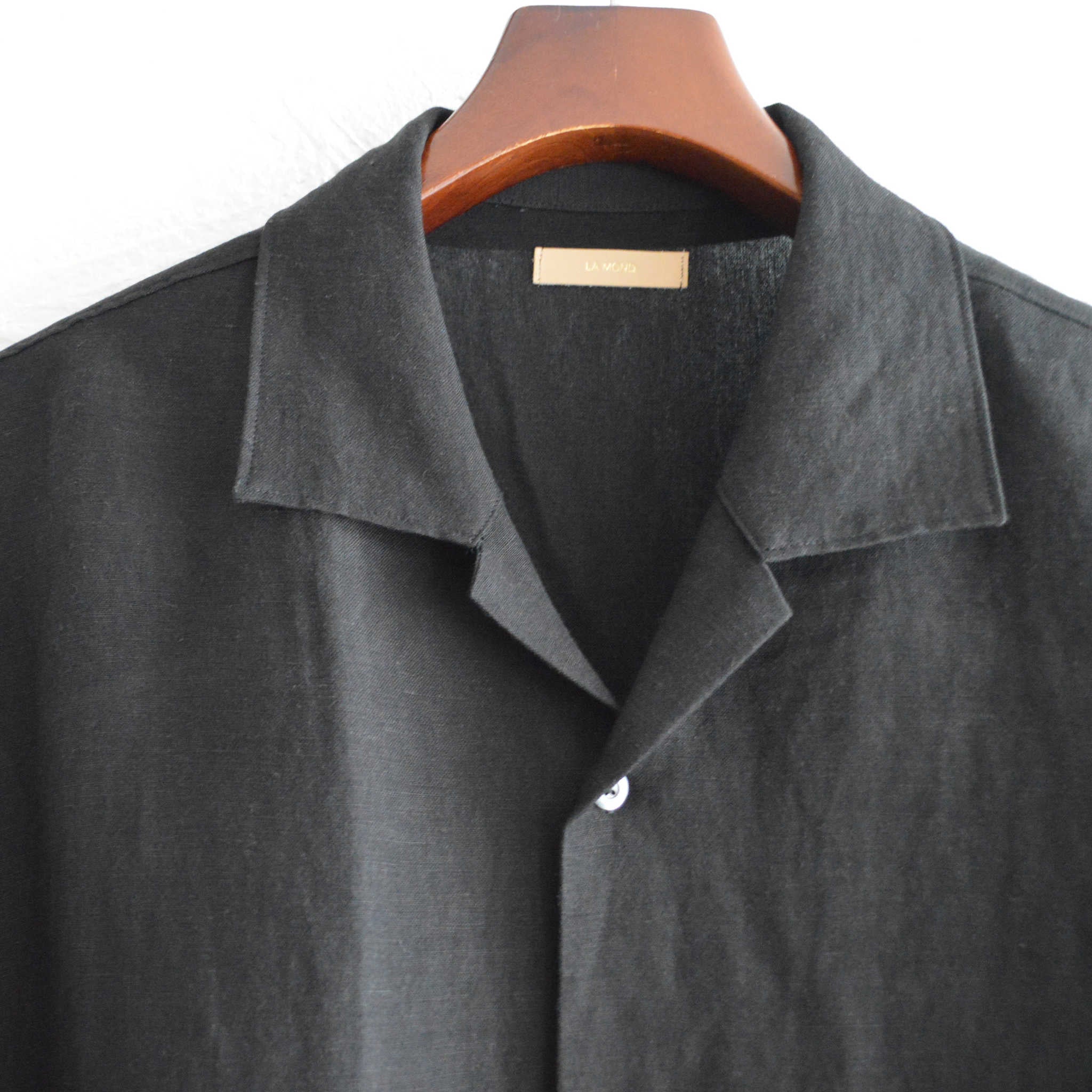 LAMOMD ラモンド / LINEN SHIRTS リネンシャツ (BLACK ブラック)