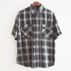 modemdesign モデムデザイン / Ombre check wide shirts オンブレチェックワイドシャツ (CHARCOAL チャコール)