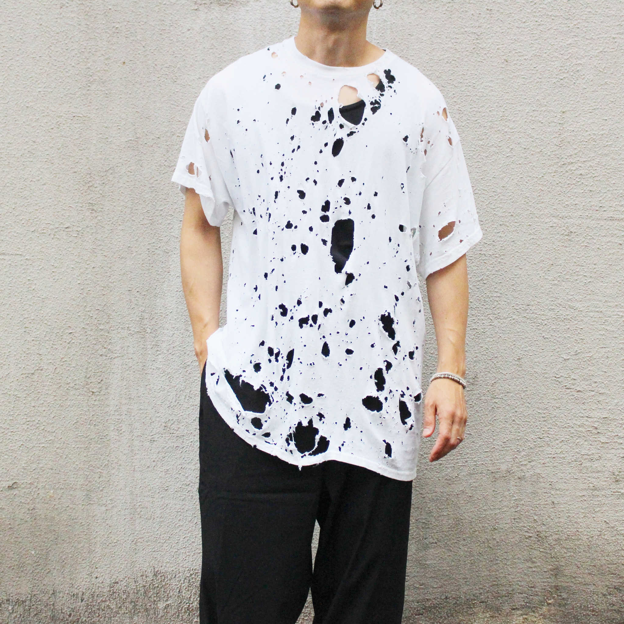 BIG P.PRODUCT ビッグピープロダクト / Remake Destory WHITE Tee リメイクデストロイホワイトティー