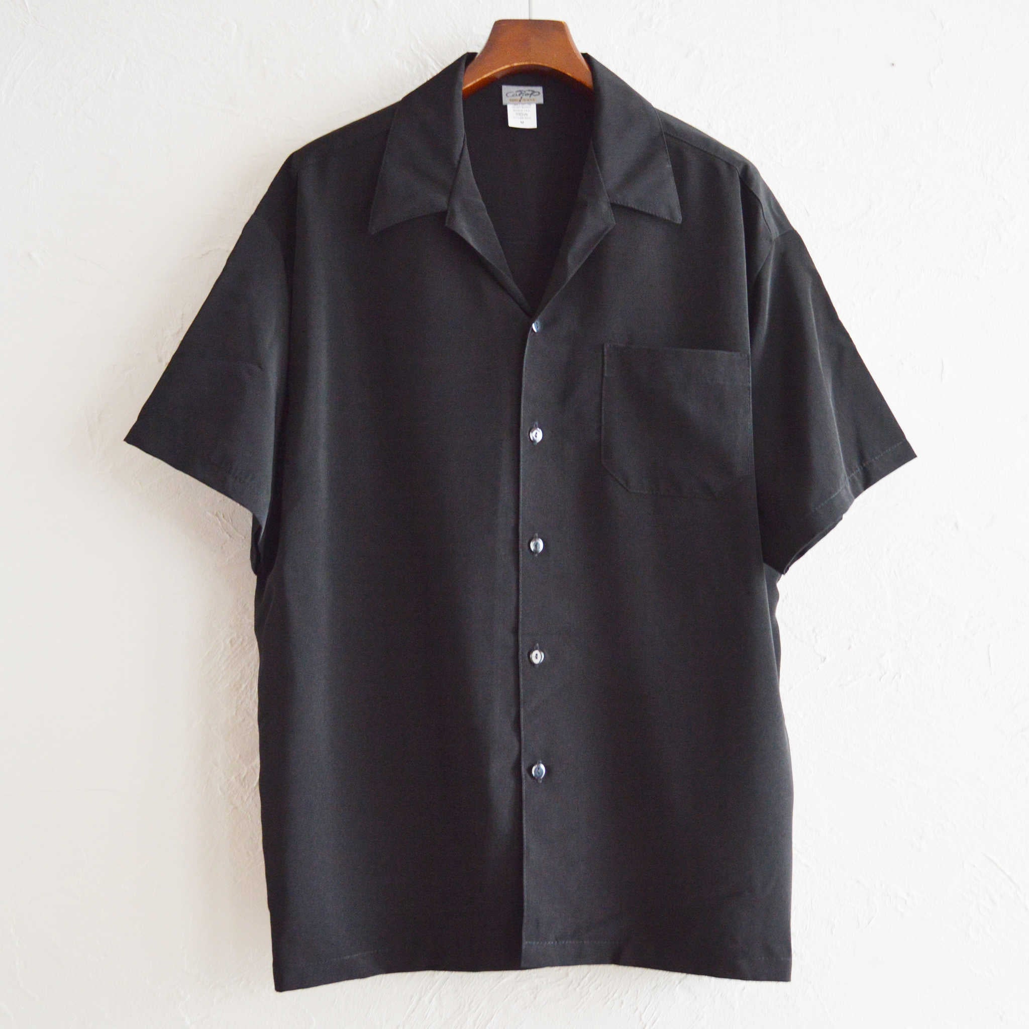 CalTop キャルトップ / OPEN COLLAR S/S SHIRTS オープンカラー半袖シャツ (BLACK ブラック)