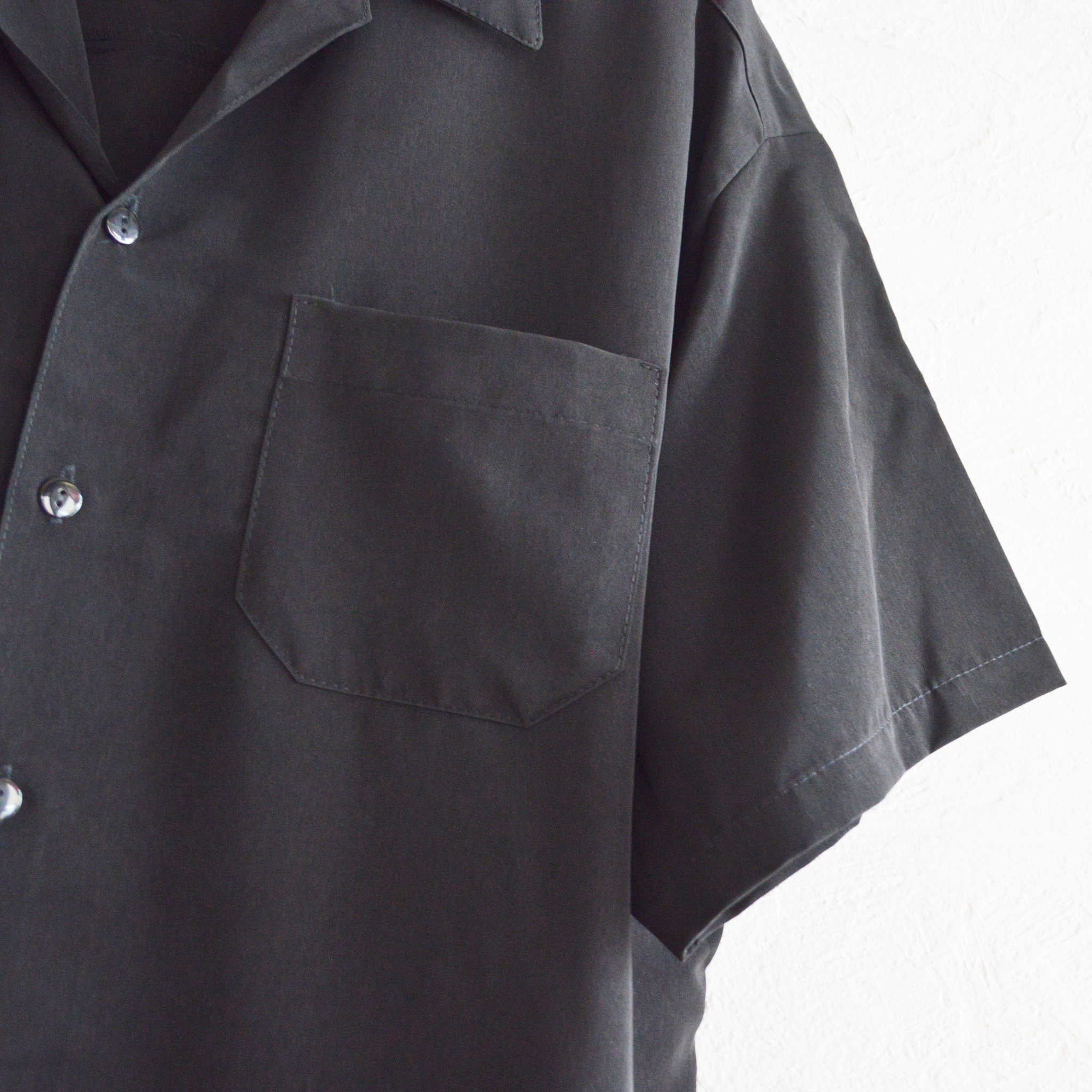 CalTop キャルトップ / OPEN COLLAR S/S SHIRTS オープンカラー半袖シャツ (BLACK ブラック)