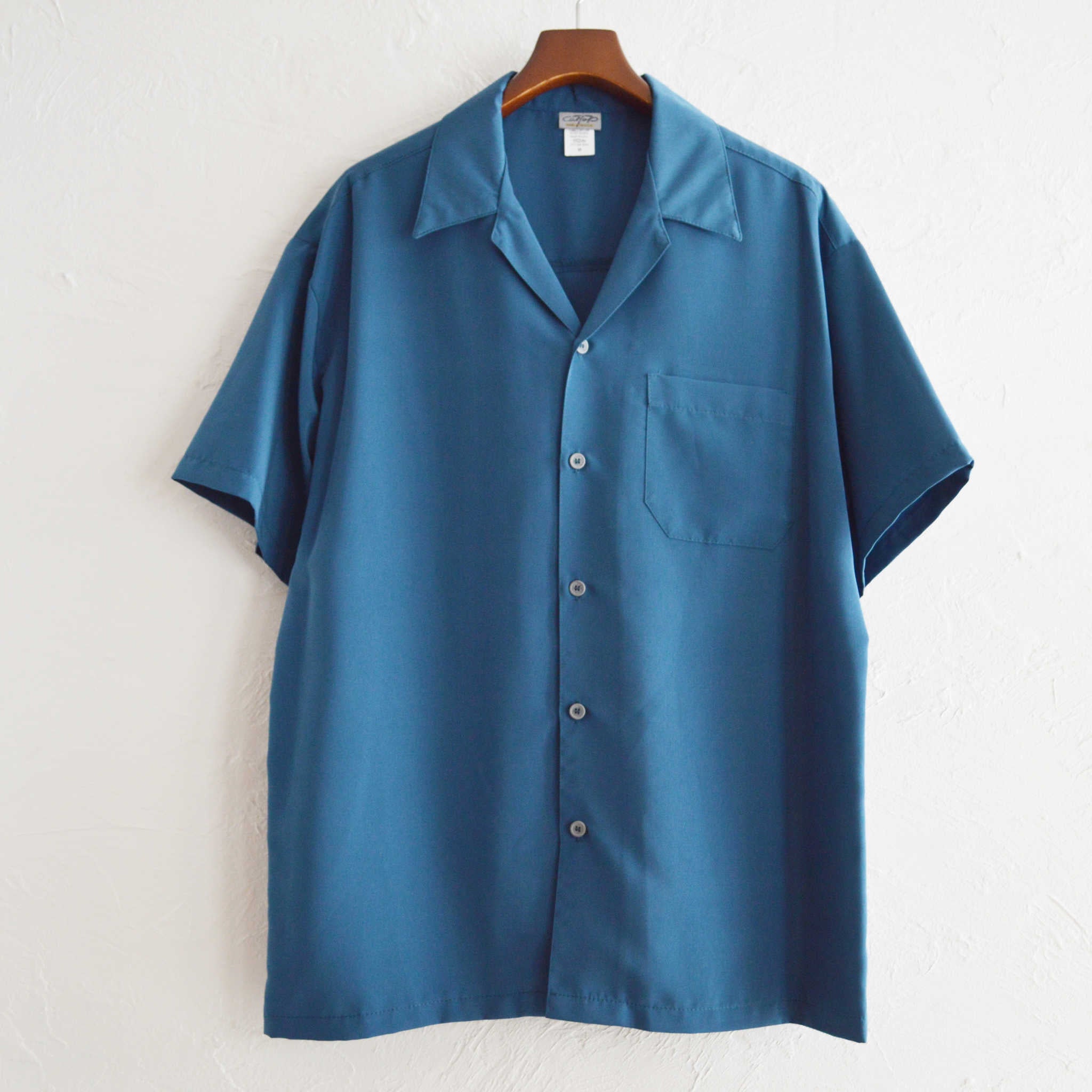 CalTop キャルトップ / OPEN COLLAR S/S SHIRTS オープンカラー半袖シャツ (SAGE BLUE セージブルー)