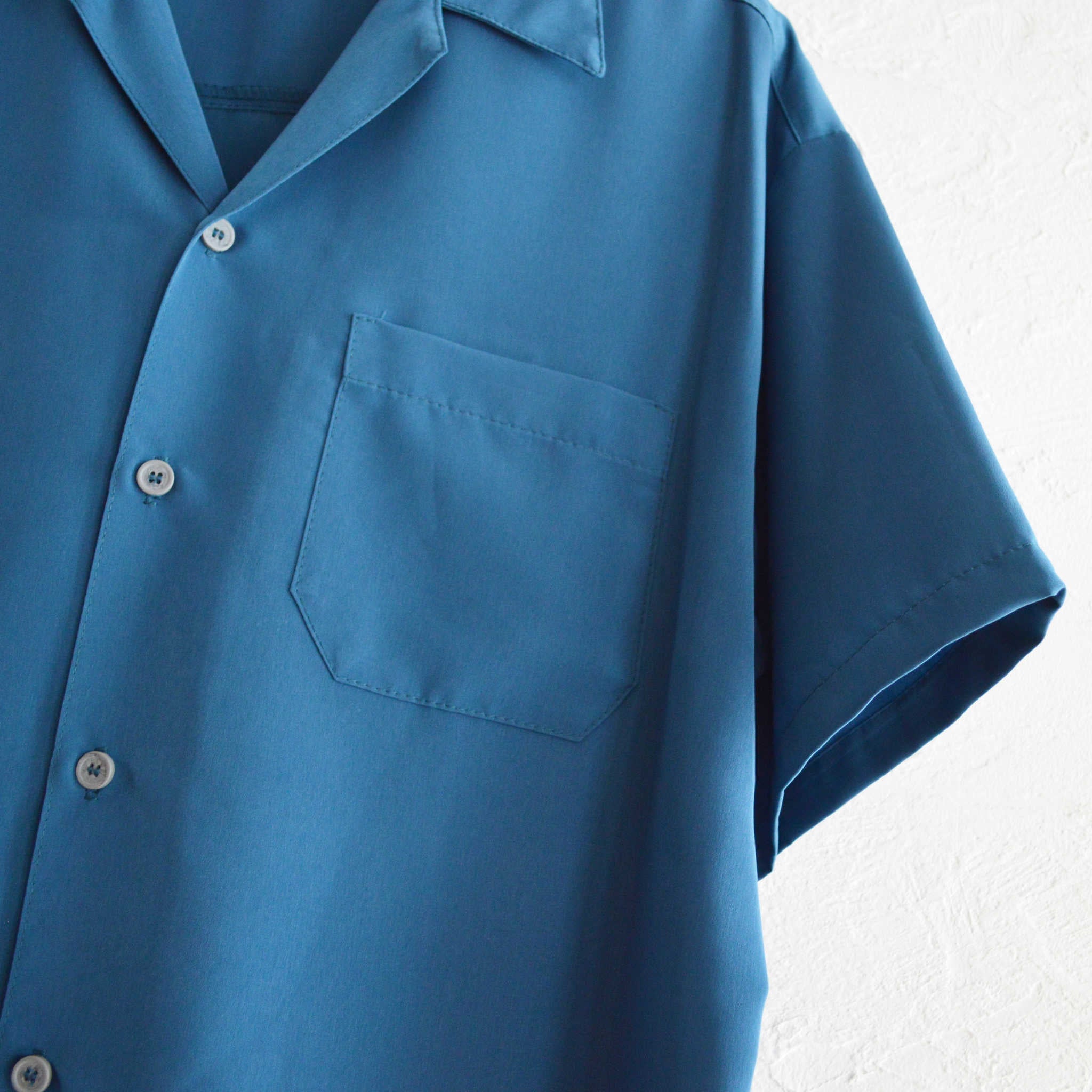 CalTop キャルトップ / OPEN COLLAR S/S SHIRTS オープンカラー半袖シャツ (SAGE BLUE セージブルー)