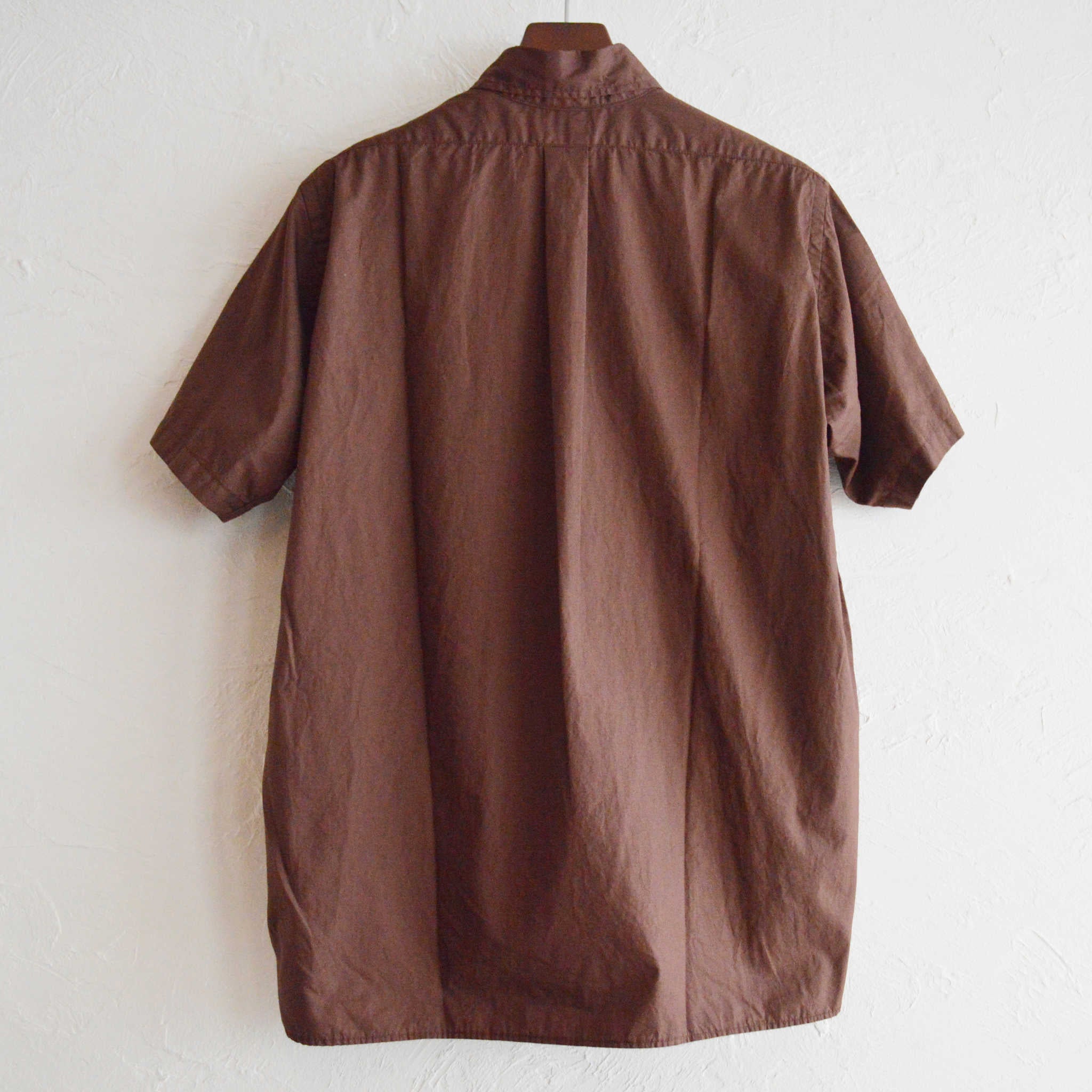 necessary or unnecessary ネセサリーオアアンネセサリー N.O.UN ナウン / PULLOVER S/S プルオーバーショートスリーブシャツ (BROWN ブラウン)