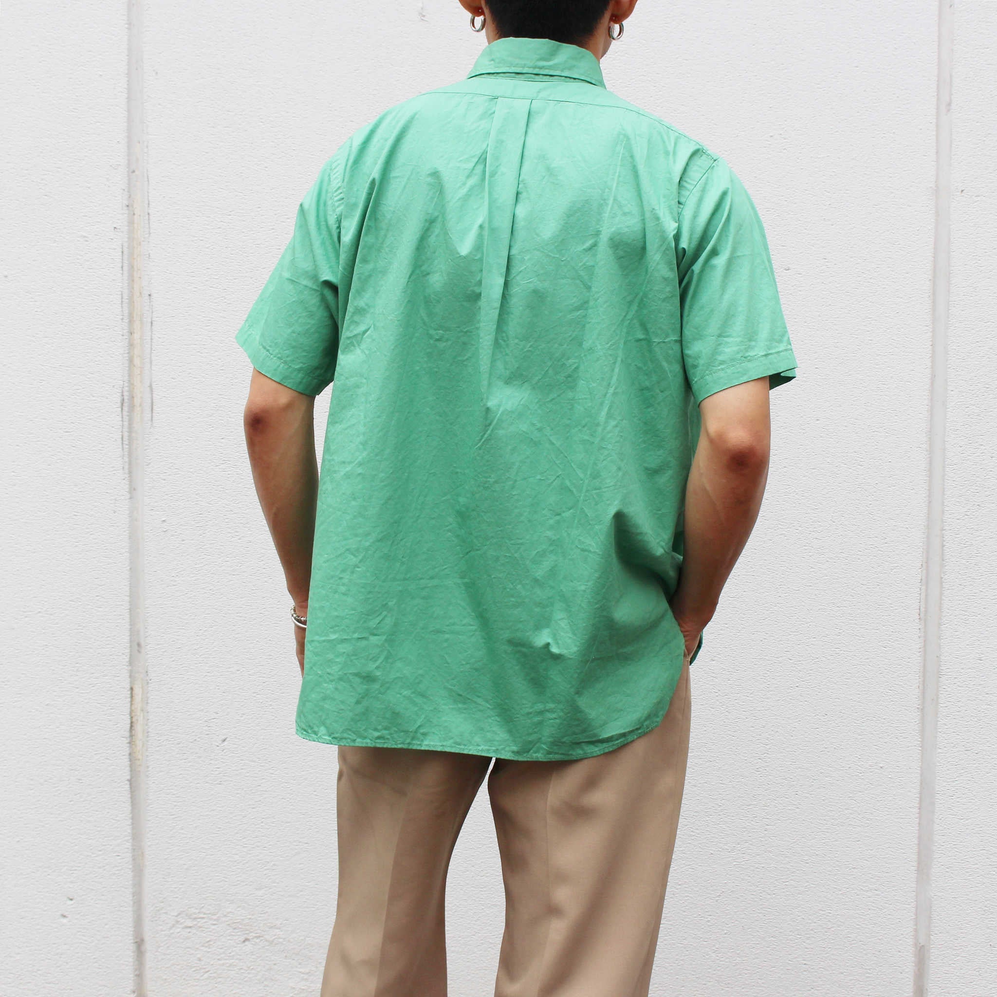 necessary or unnecessary ネセサリーオアアンネセサリー N.O.UN ナウン / PULLOVER S/S プルオーバーショートスリーブシャツ (GREEN グリーン)