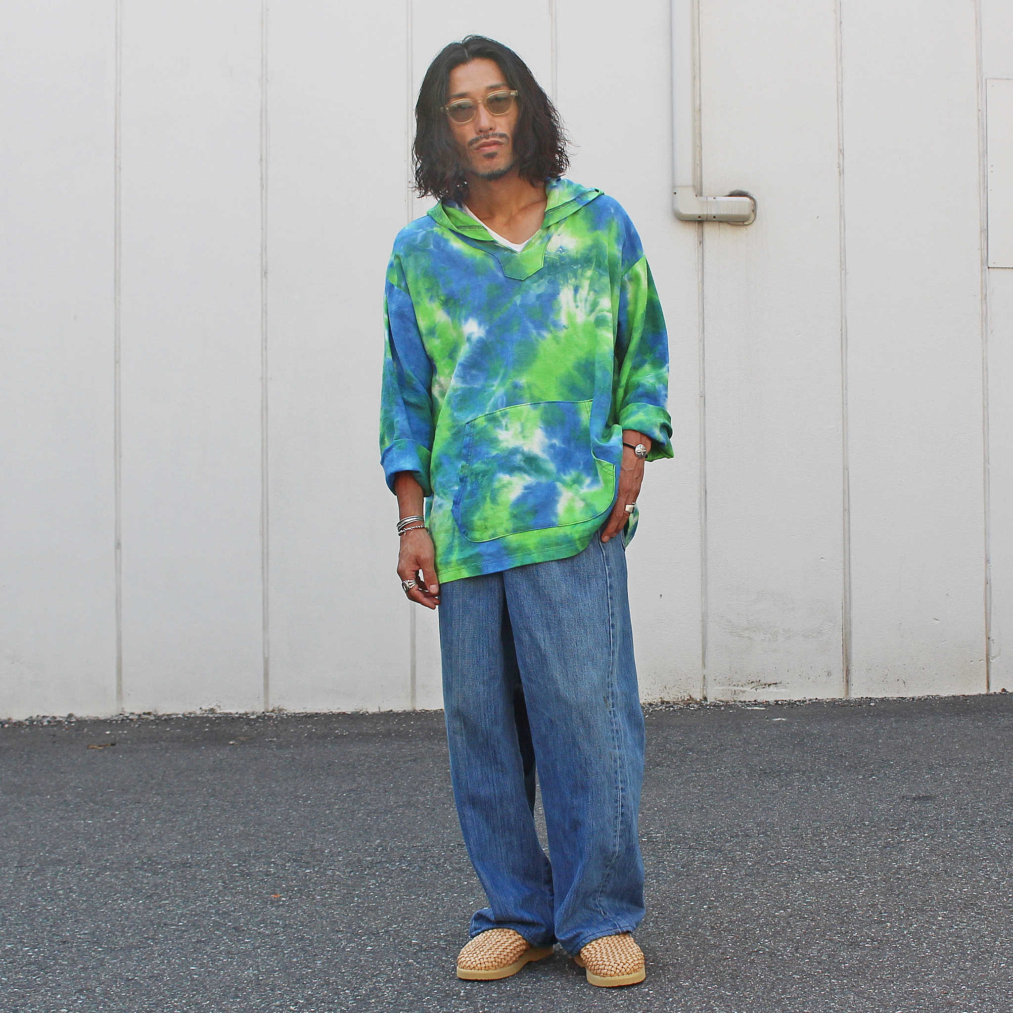 SUNNY SIDE UP サニーサイドアップ / WRAP DENIM PT ラップデニムパンツ size2 (BLUE ブルー