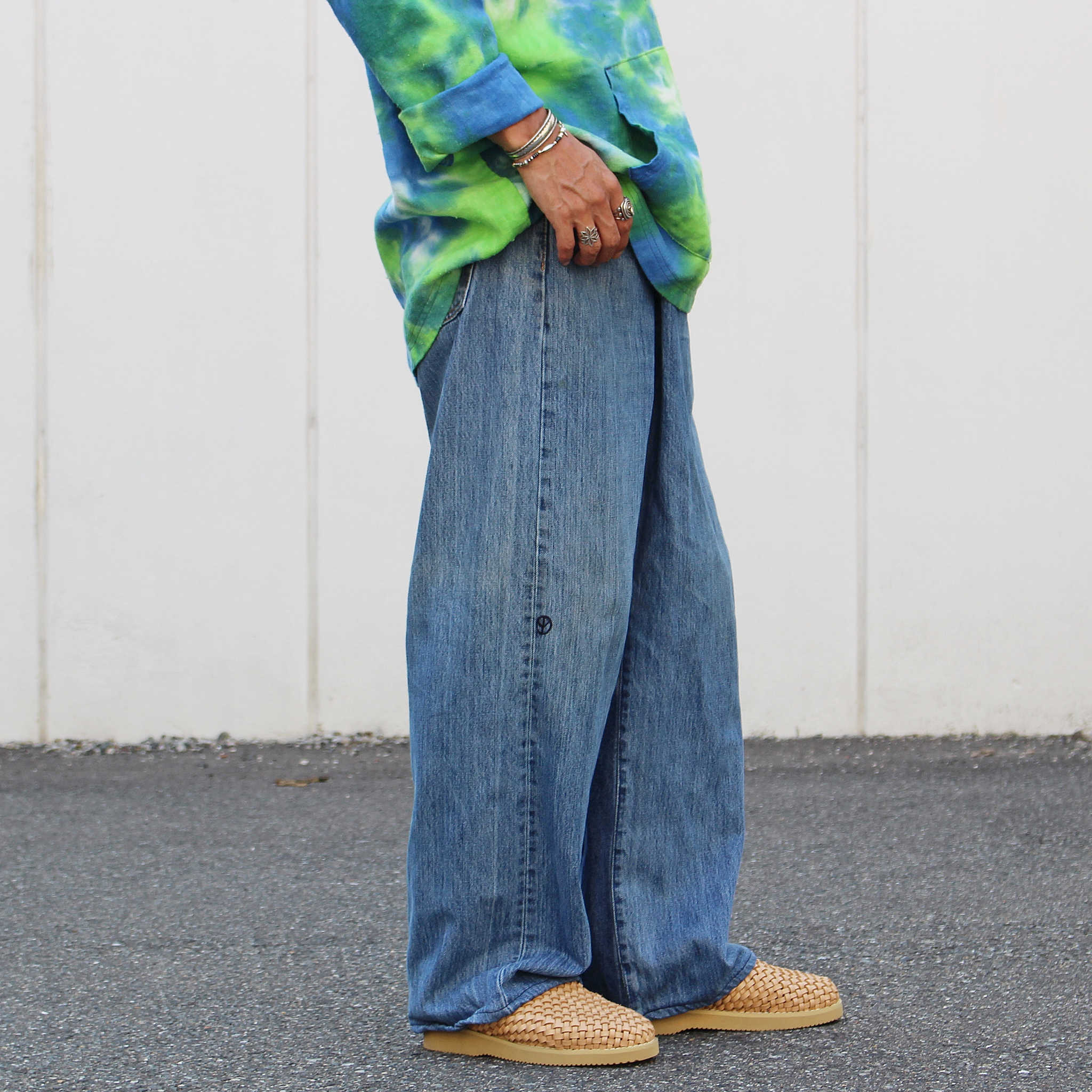 SUNNY SIDE UP サニーサイドアップ / WRAP DENIM PT ラップデニムパンツ size2 (BLUE ブルー