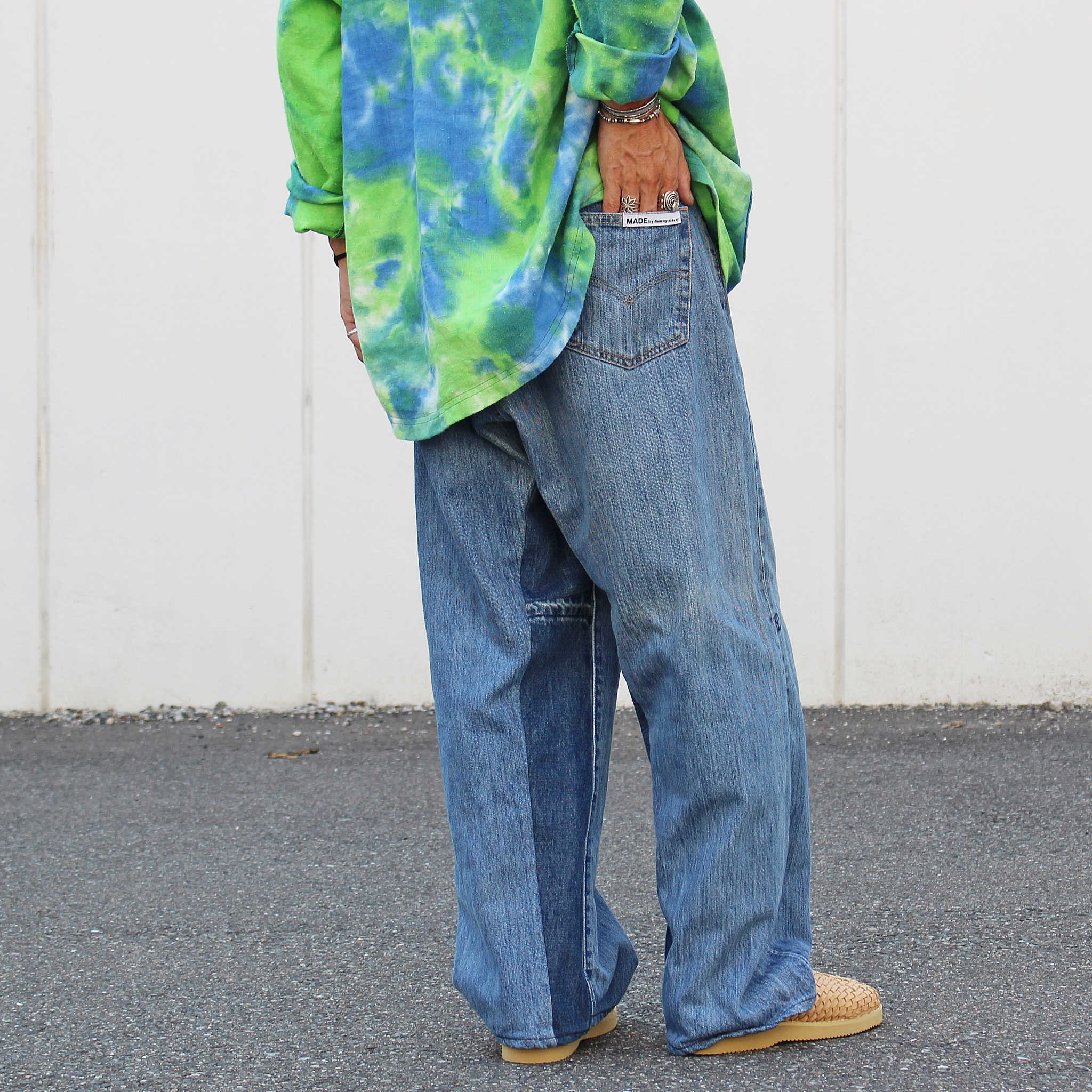 SUNNY SIDE UP サニーサイドアップ / WRAP DENIM PT ラップデニムパンツ size2 (BLUE ブルー