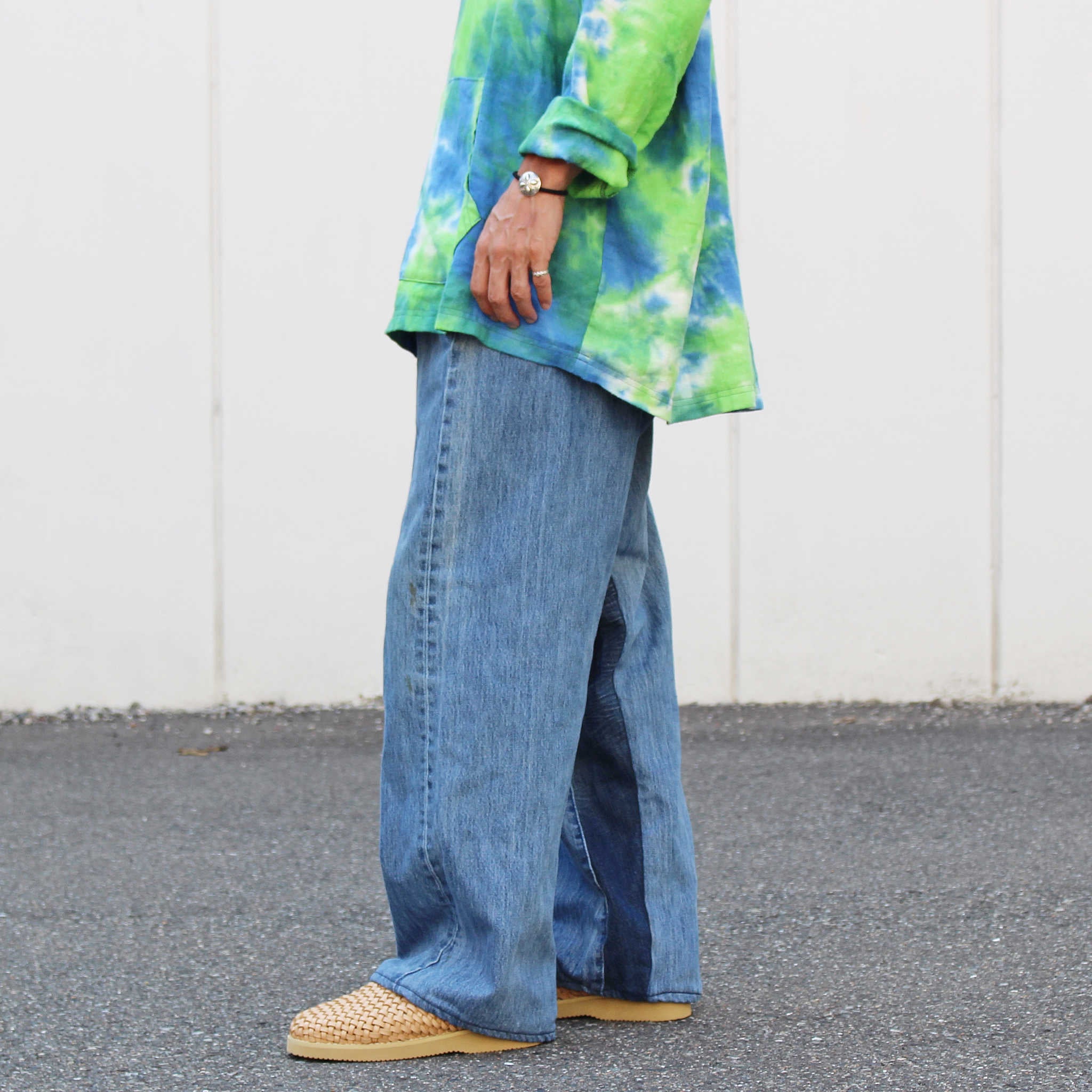 SUNNY SIDE UP サニーサイドアップ / WRAP DENIM PT ラップデニムパンツ size2 (BLUE ブルー