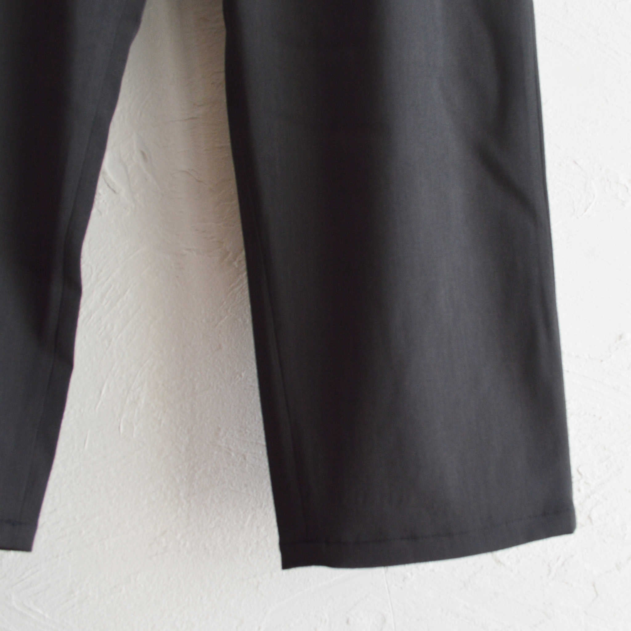 LAMOND ラモンド / SEMI WIDE TWILL EASY TROUSERS セミワイドツイルイージートラウザーズ (BLACK ブラック)