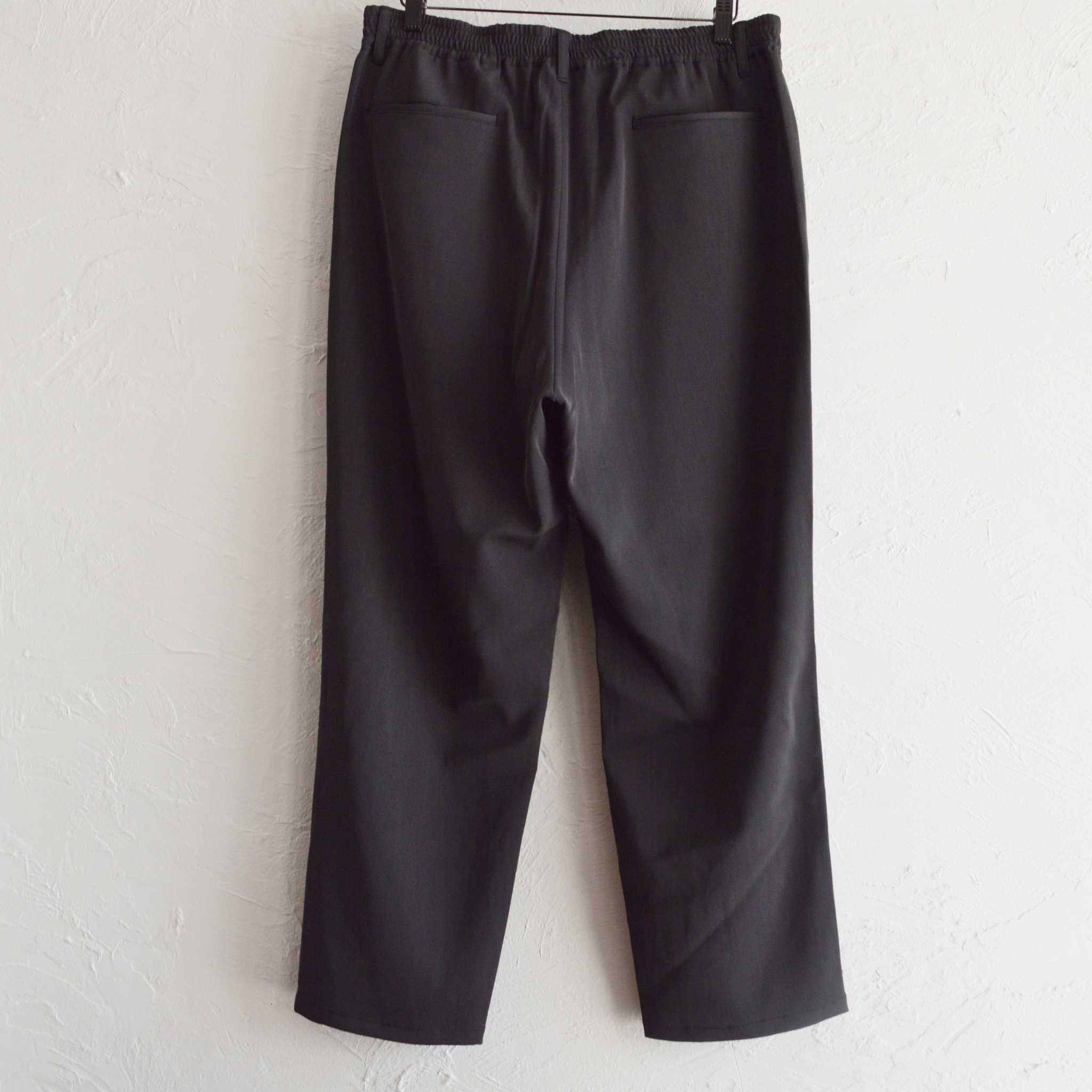 LAMOND ラモンド / SEMI WIDE TWILL EASY TROUSERS セミワイドツイルイージートラウザーズ (BLACK ブラック)