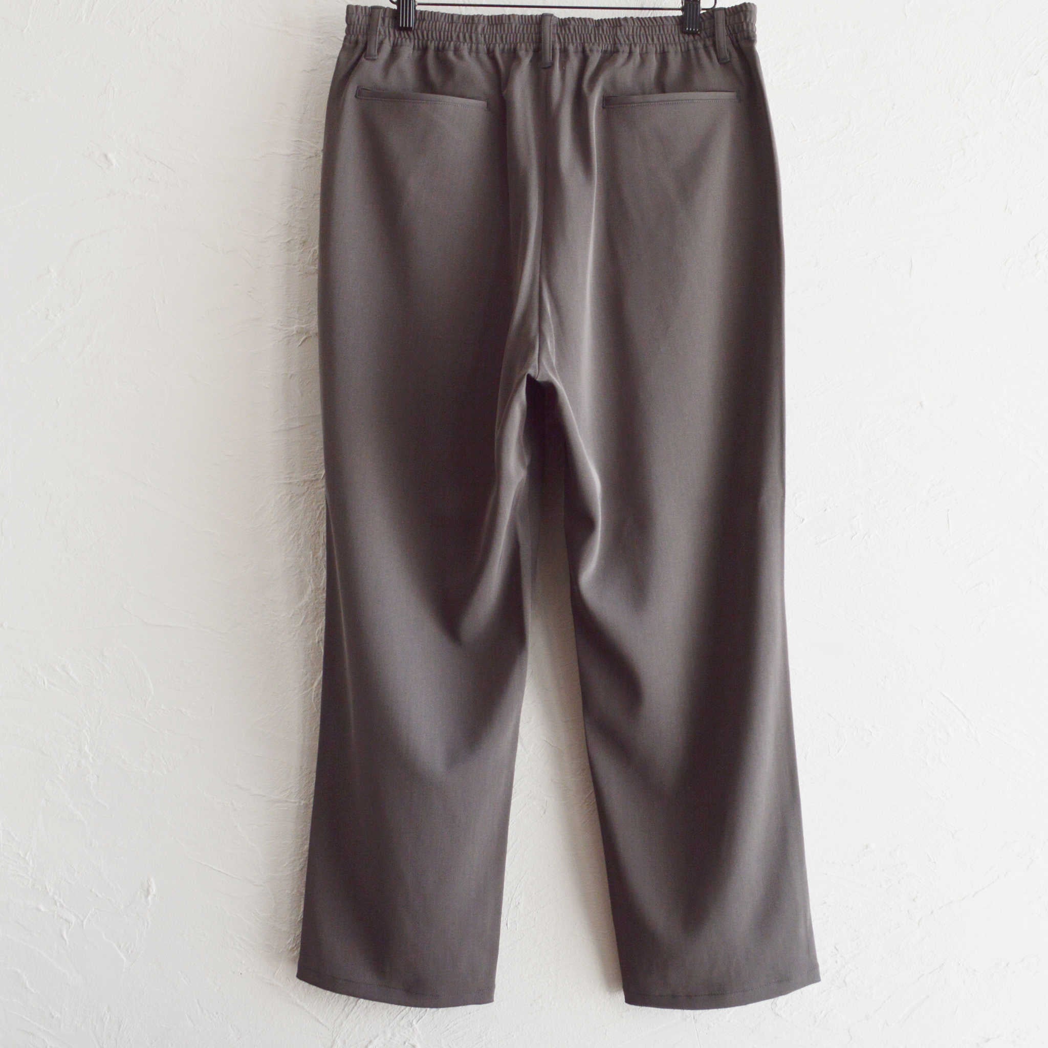 LAMOND ラモンド / SEMI WIDE TWILL EASY TROUSERS セミワイドツイルイージートラウザーズ (ASH BROWN アッシュブラウン)