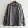 LAMOND ラモンド / OPEN COLLAR SHARI SHIRT オープンカラーシャリシャツ (GRAY グレー