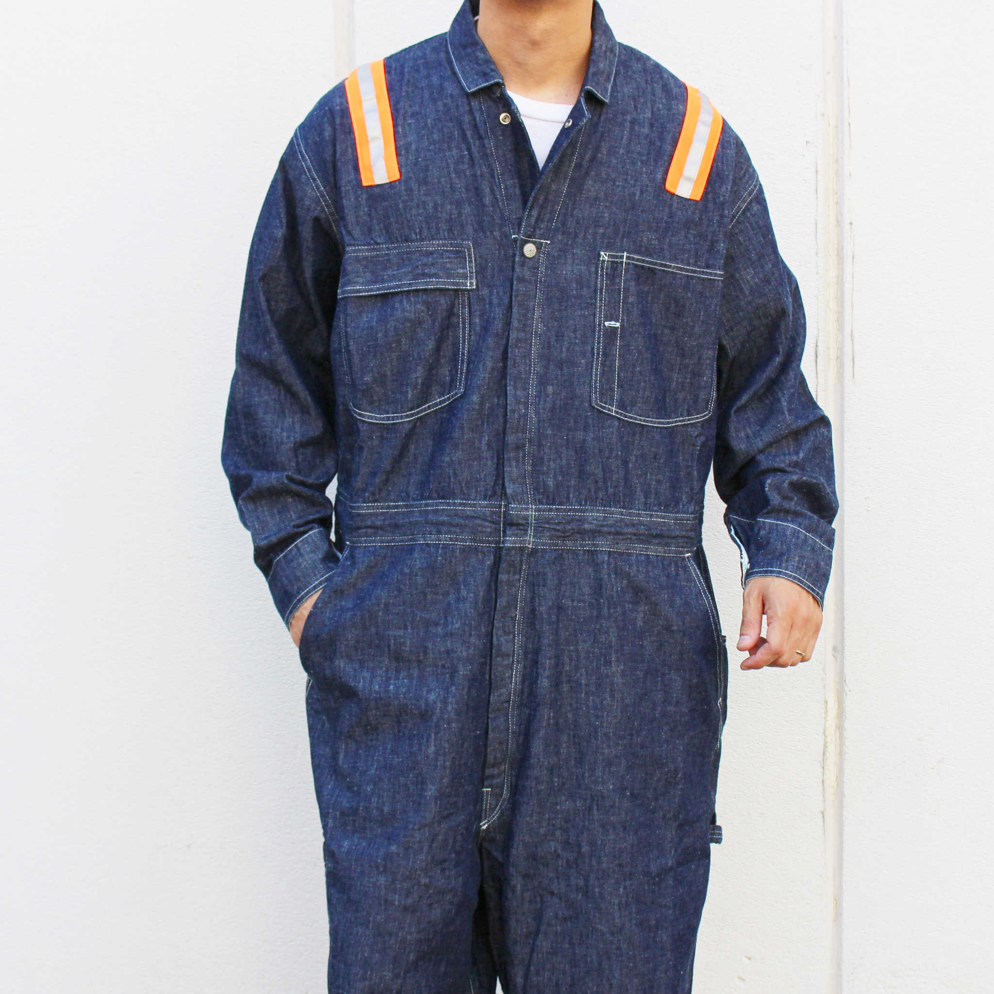 IMPRESTORE インプレストア / Chalky | 6.5oz Denim jumpsuit チャルキー6.5オンスデニムジャンプスーツ (ONE WASH ワンウォッシュ)