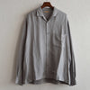 LAMOND ラモンド / OPEN COLLAR LINEN SHIRT オープンカラーリネンシャツ (GRAY グレー)