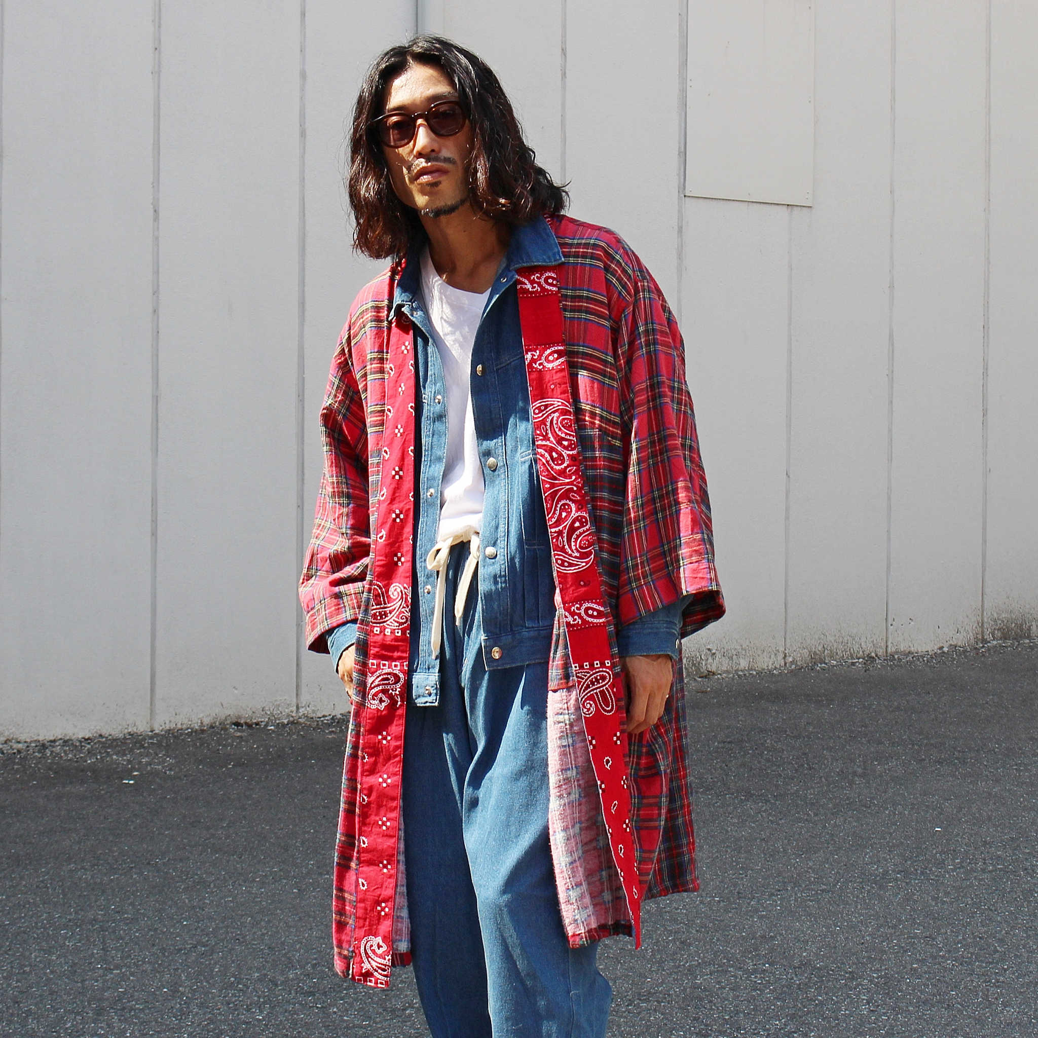 Nasngwam. ナスングワム / ZEN BANDANA COAT ゼンバンダナコート (RED レッド)