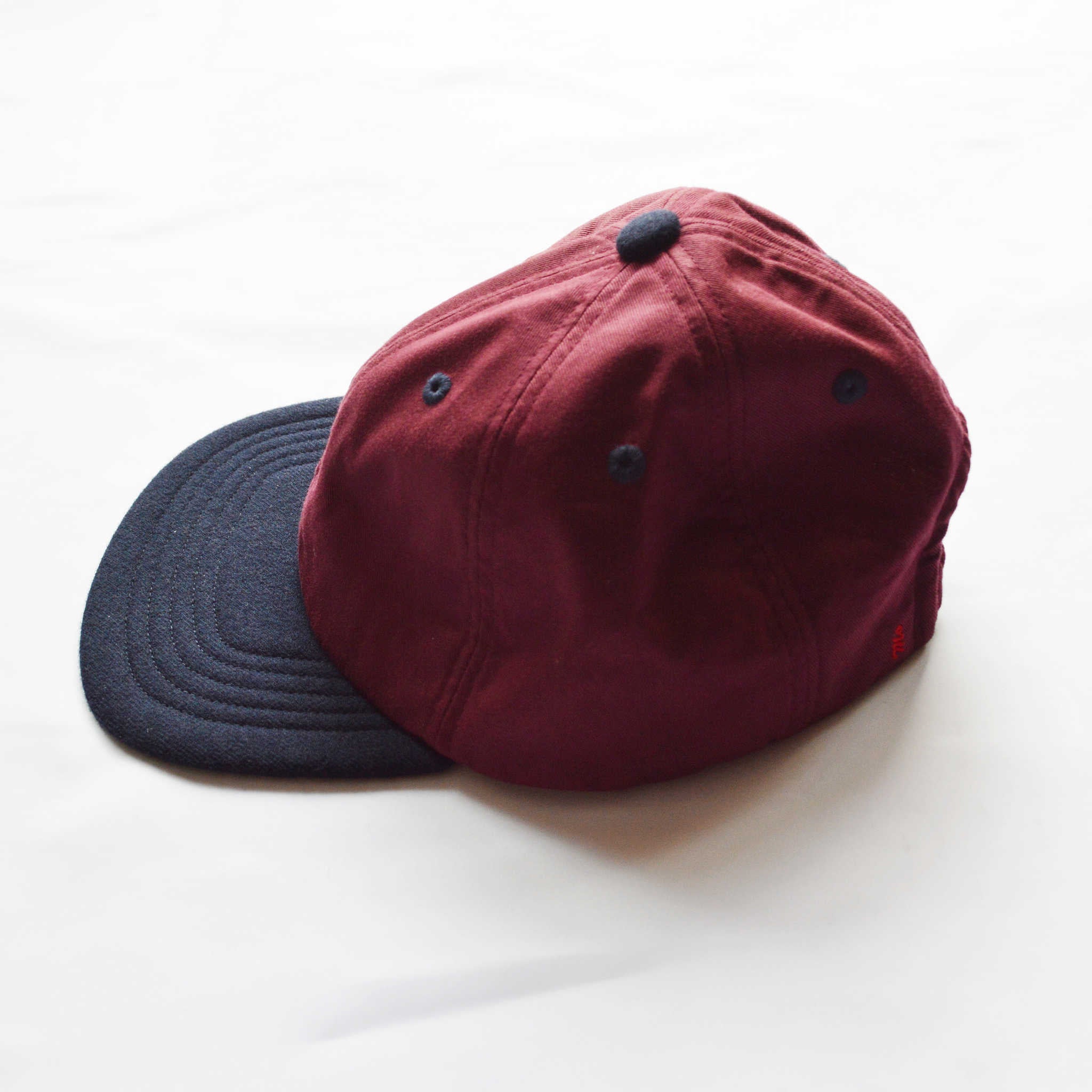 morno モーノ / COTTON WOOL CONBI CAP  コットンウールコンビキャップ (BORDEAUX ボルドー)