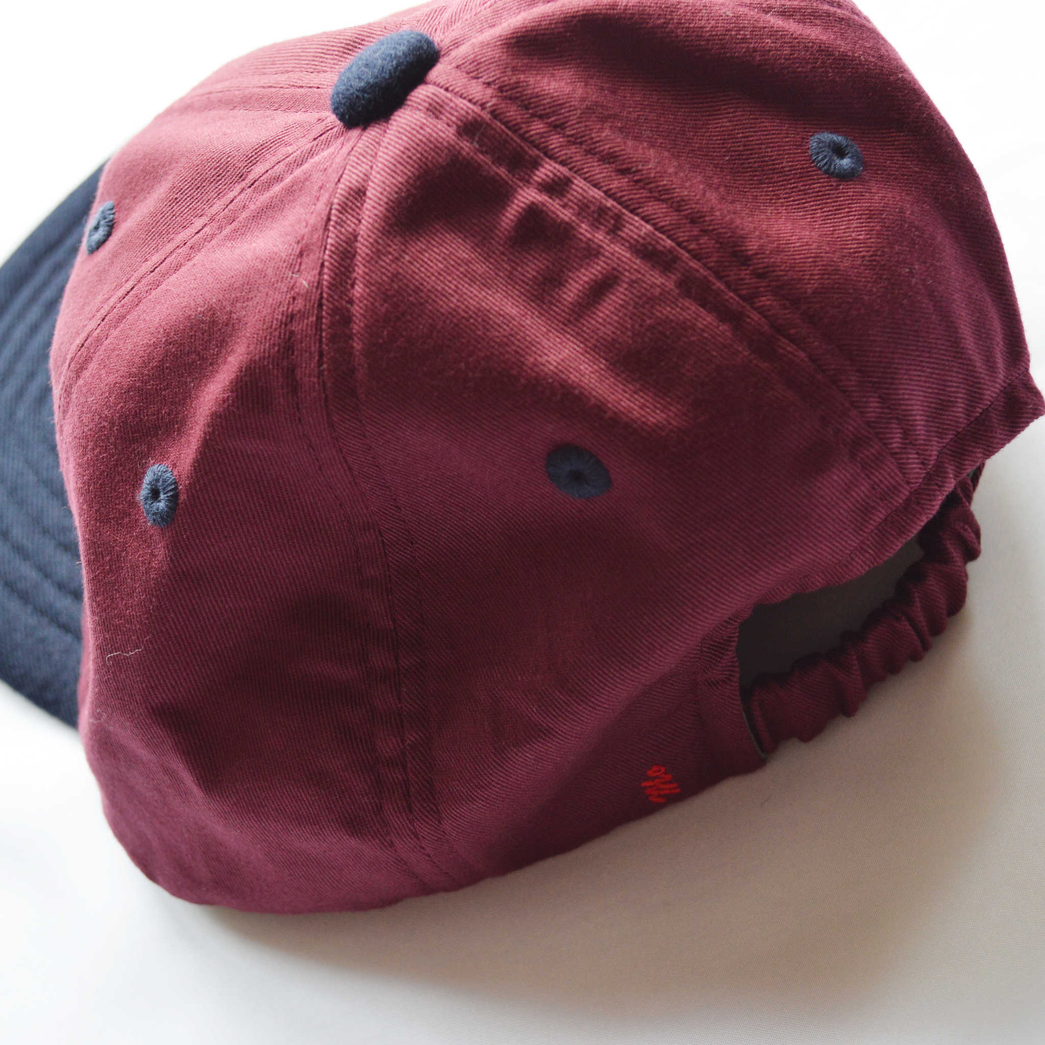 morno モーノ / COTTON WOOL CONBI CAP  コットンウールコンビキャップ (BORDEAUX ボルドー)