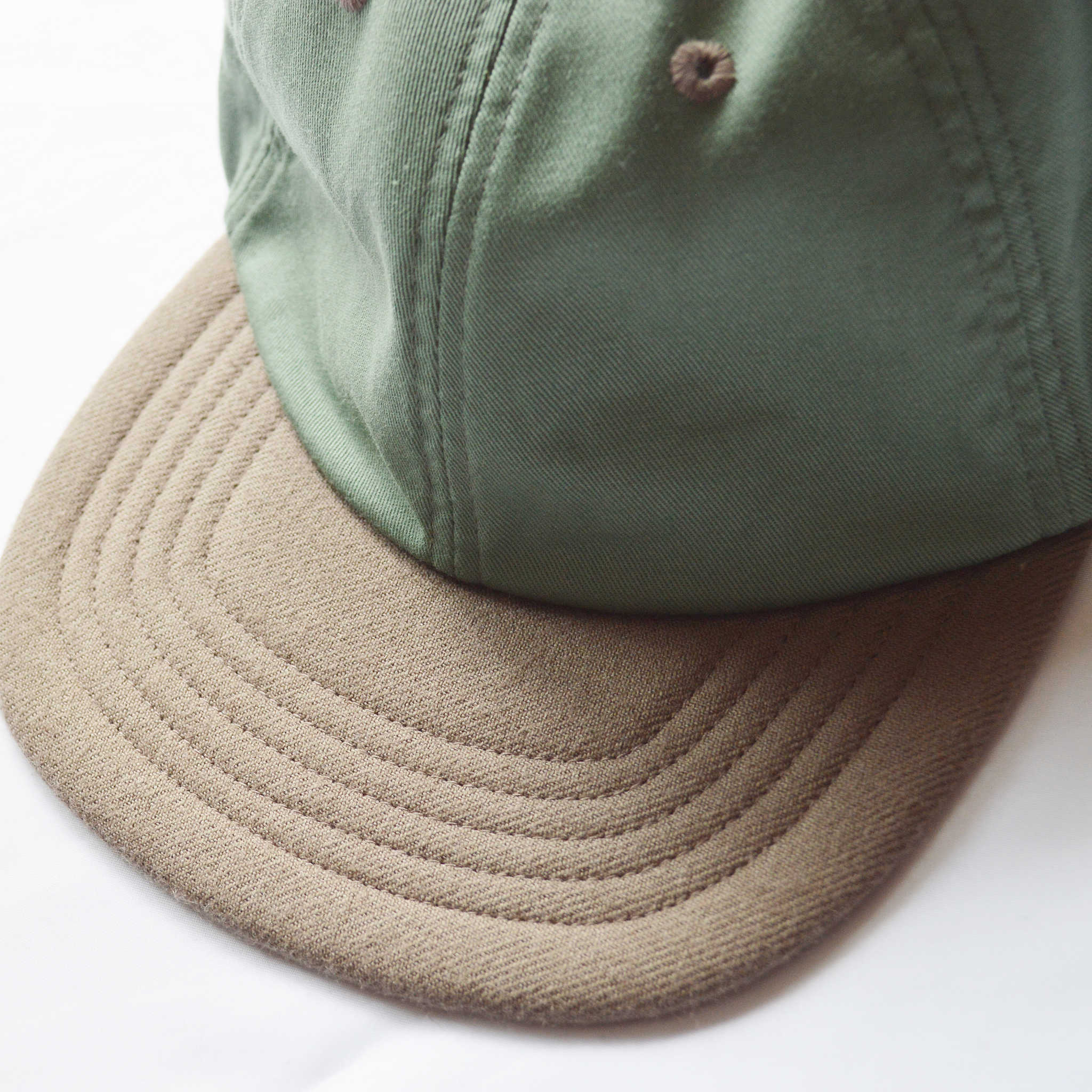 morno モーノ / COTTON WOOL CONBI CAP  コットンウールコンビキャップ (GREEN グリーン)