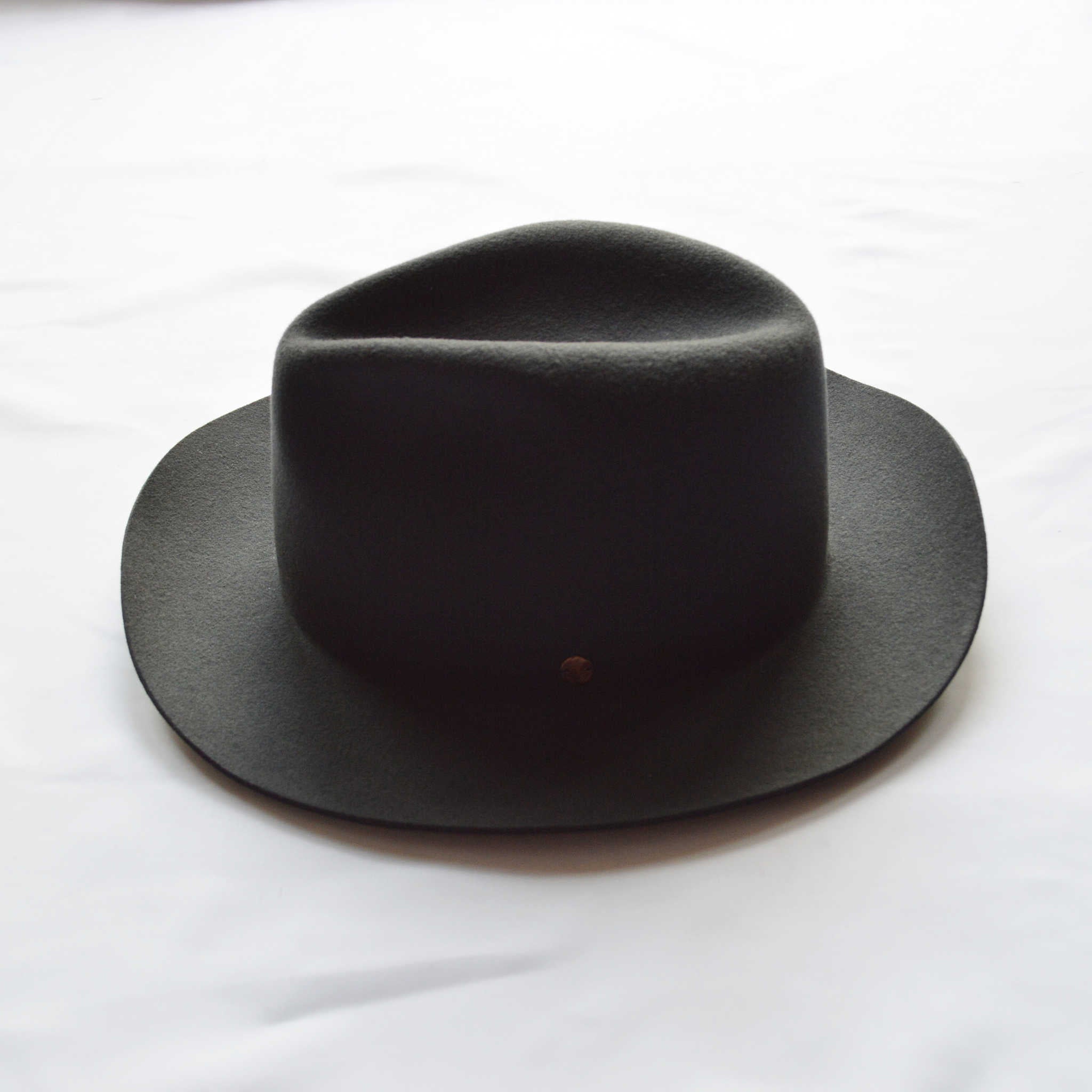 morno モーノ / CRUSHABLEWOOL FELT HAT クラッシャブルウール中折れハット (CHARCOAL チャコール)