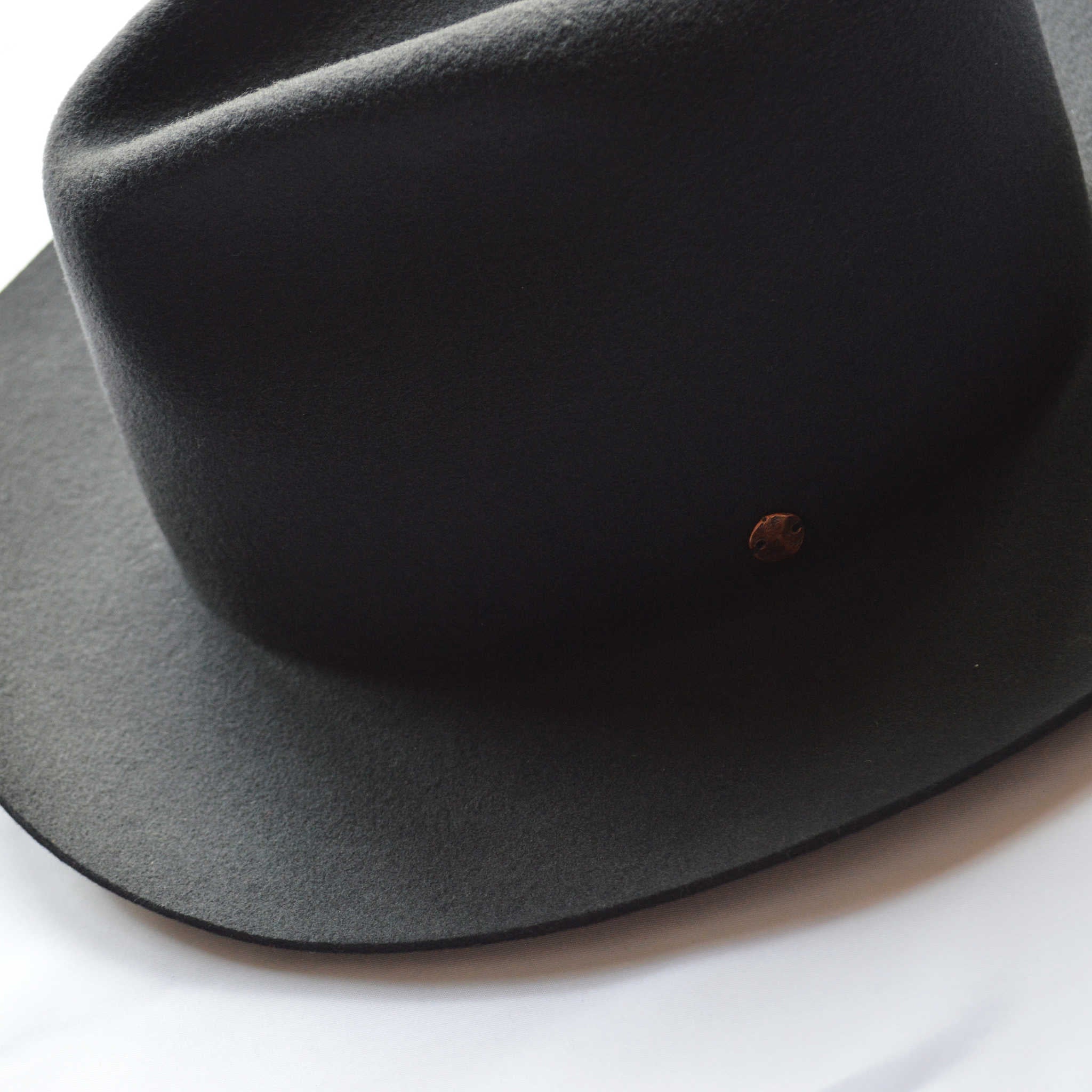 morno モーノ / CRUSHABLEWOOL FELT HAT クラッシャブルウール中折れハット (CHARCOAL チャコール)