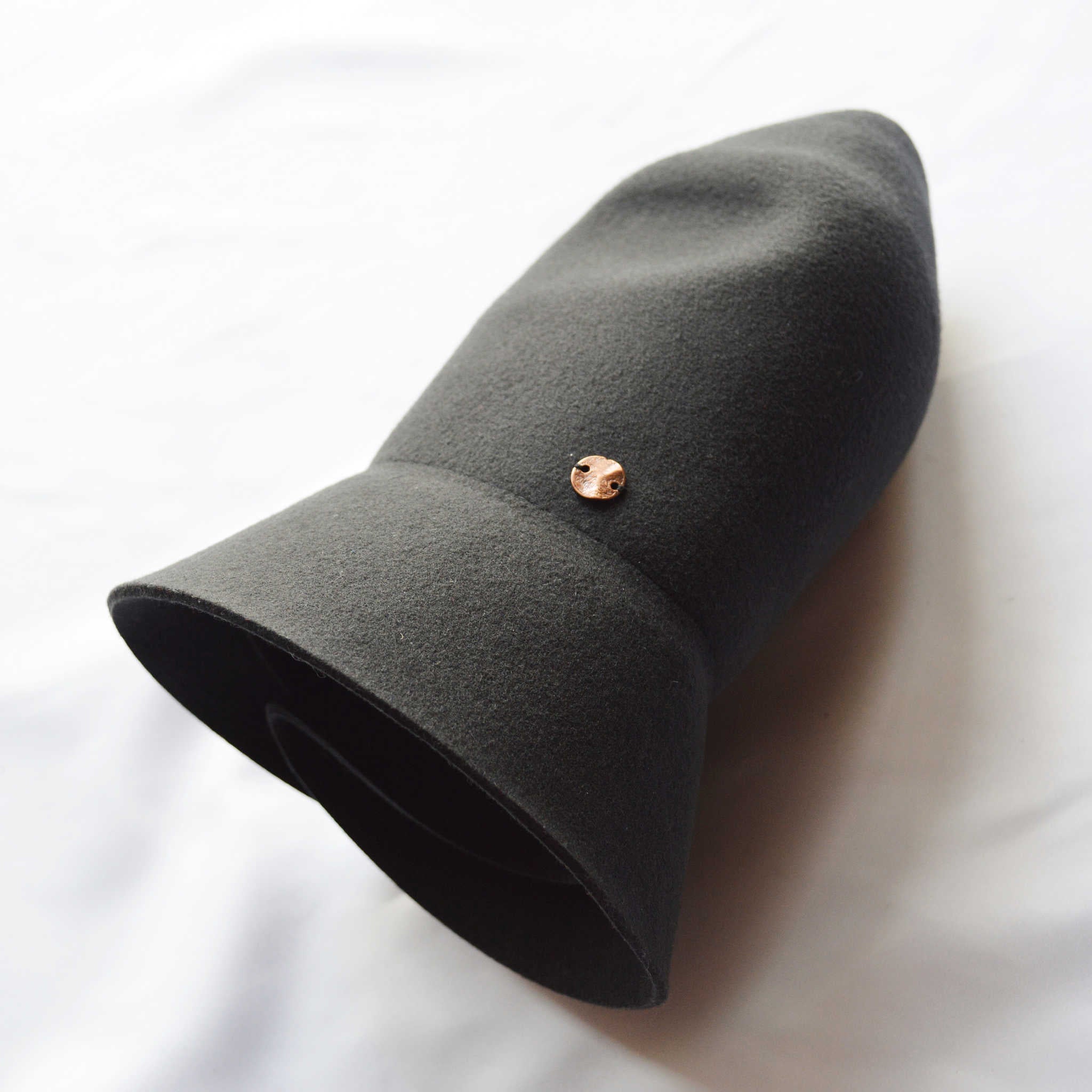 morno モーノ / CRUSHABLEWOOL FELT HAT クラッシャブルウール中折れハット (CHARCOAL チャコール)