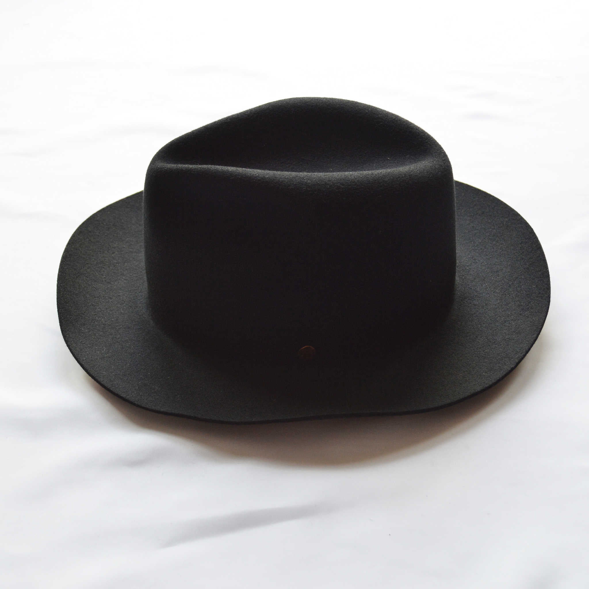 morno モーノ / CRUSHABLEWOOL FELT HAT クラッシャブルウール中折れハット (BLACK ブラック)