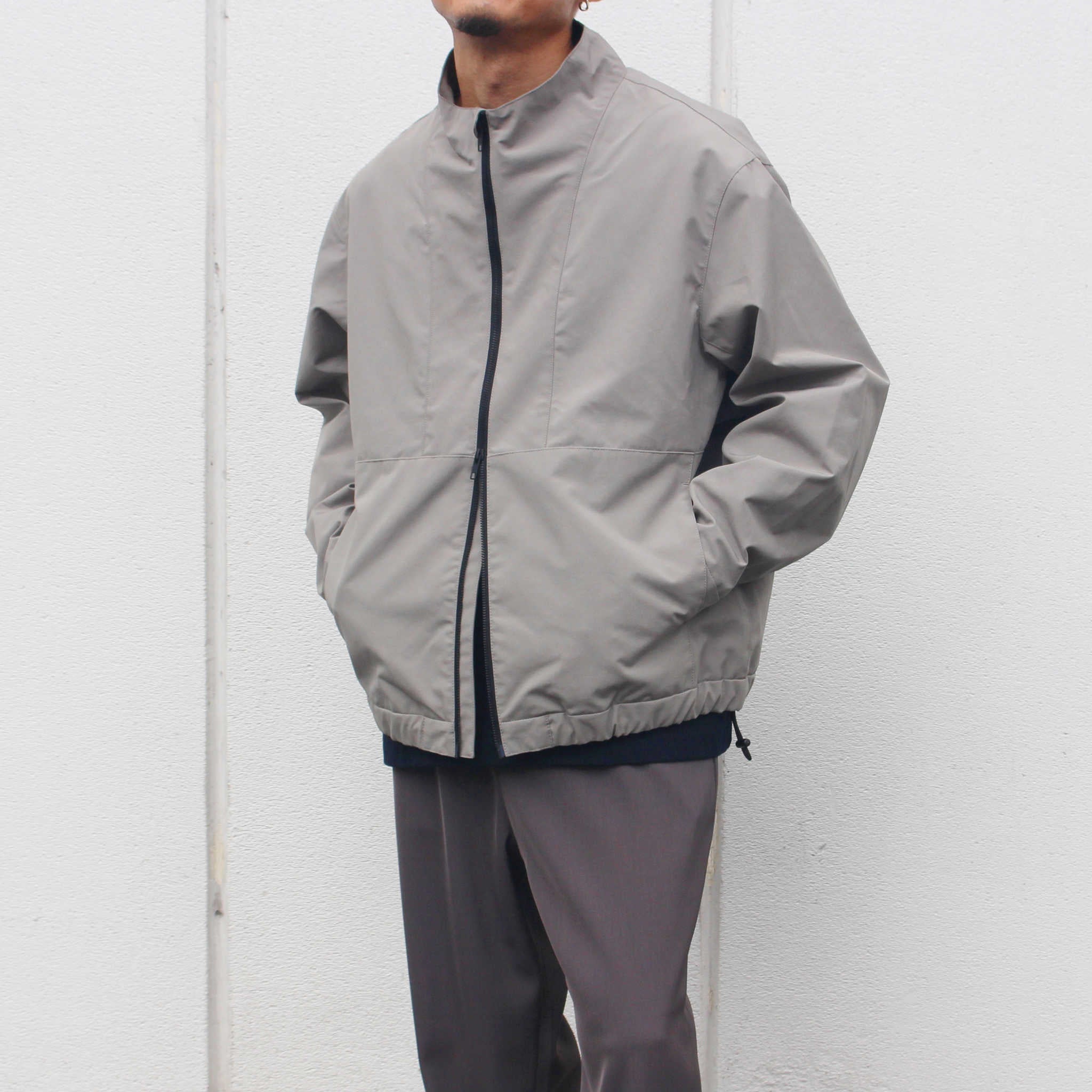 LAMOND ラモンド / STAND NECK WIDE BLOUSON スタンドネックワイドブルゾン (GREIGE グレージュ)