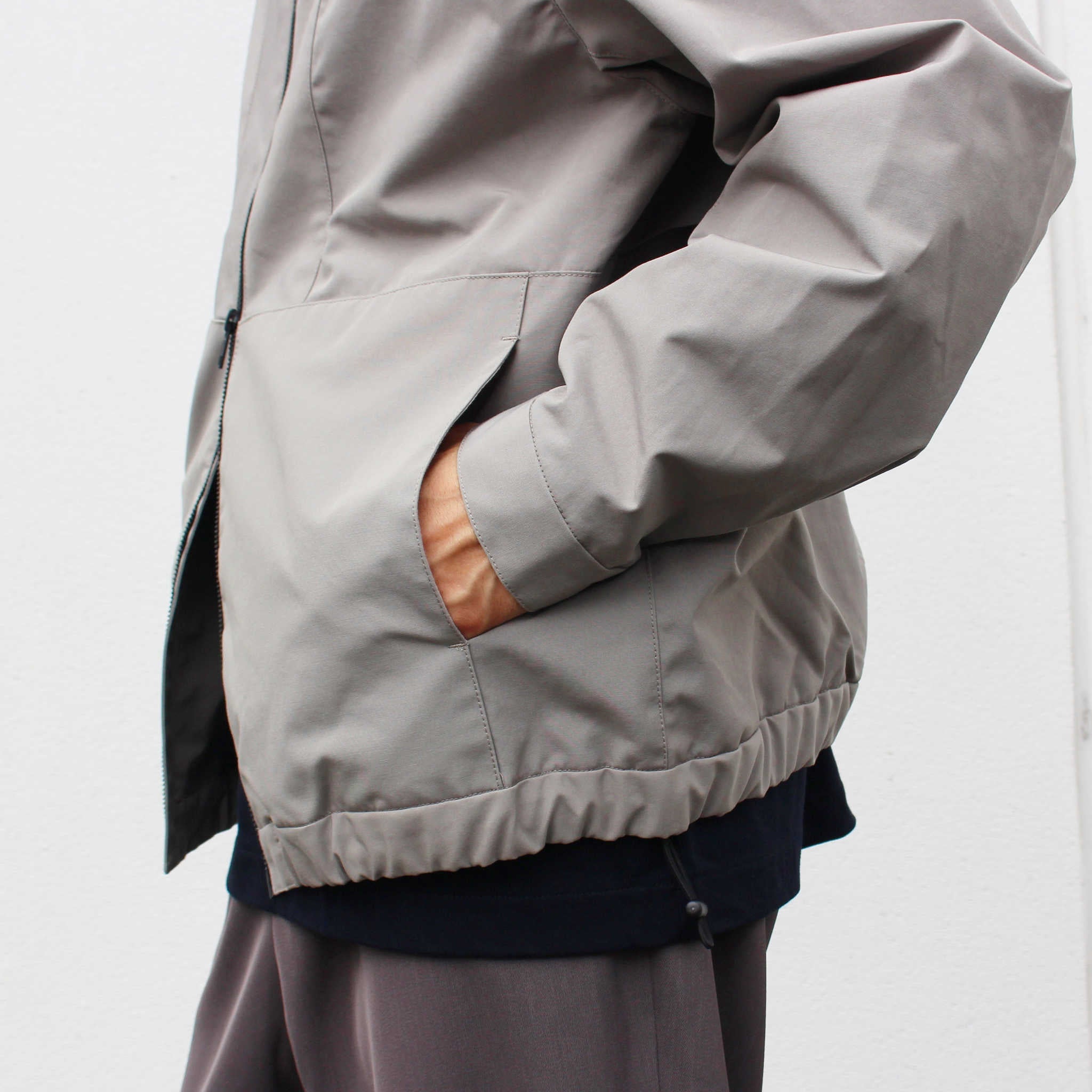 LAMOND ラモンド / STAND NECK WIDE BLOUSON スタンドネックワイドブルゾン (GREIGE グレージュ)