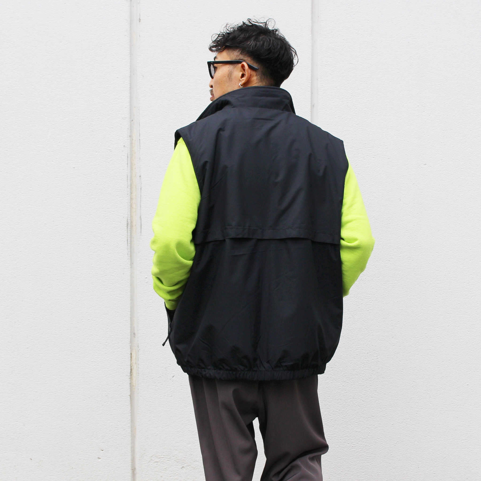 PORT AUTHORITY ポートオーソリティ / REVERSIBLE CHARGER VEST リバーシブルチェンジャーベスト (TRUE BLACK トゥルーブラック)