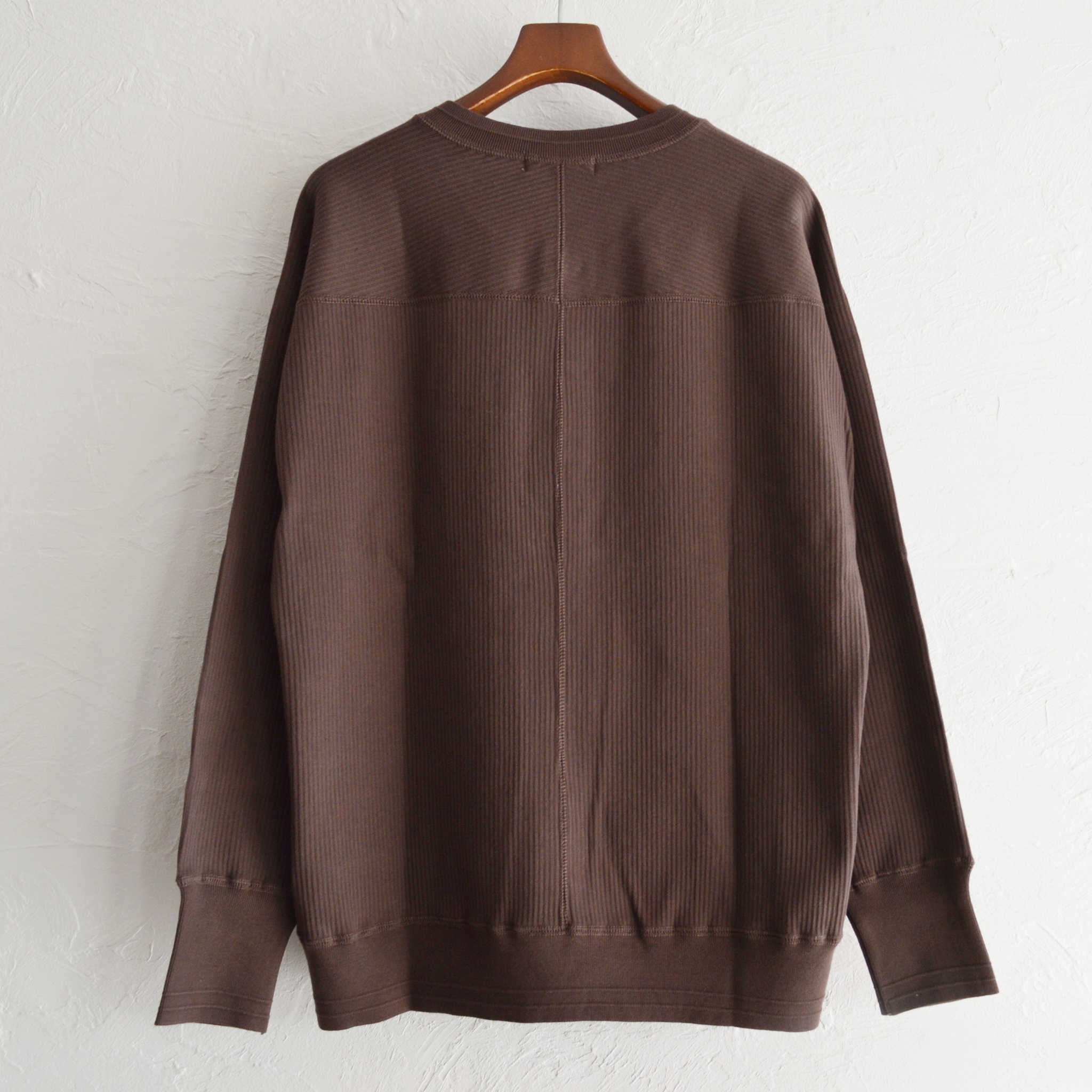 Nasngwam. ナスングワム / SWEDE HENLEY L/S TEE スウェードヘンリーエルエスティー (BROWN ブラウン)