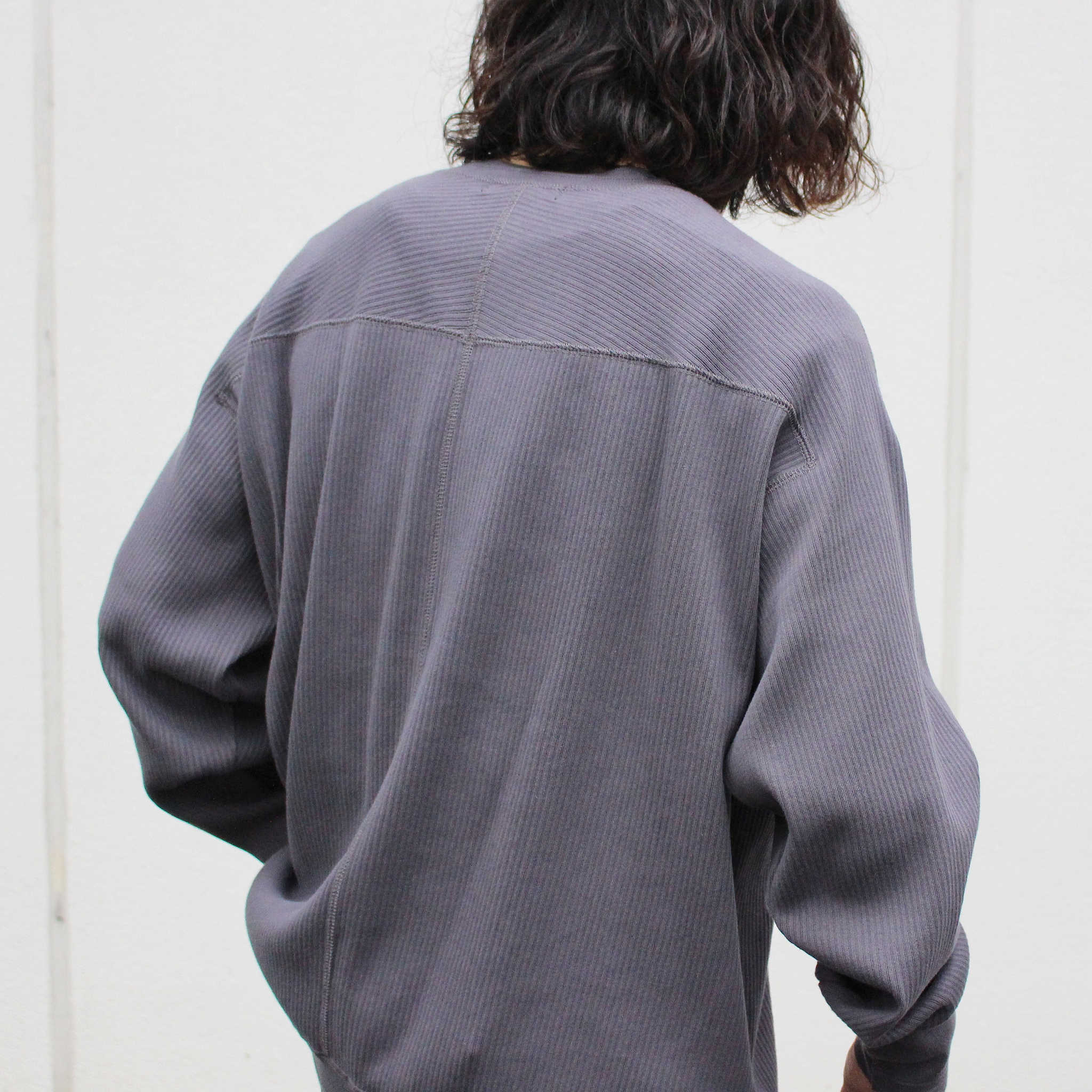 Nasngwam. ナスングワム / SWEDE HENLEY L/S TEE スウェードヘンリーエルエスティー (CHARCOAL チャコール)