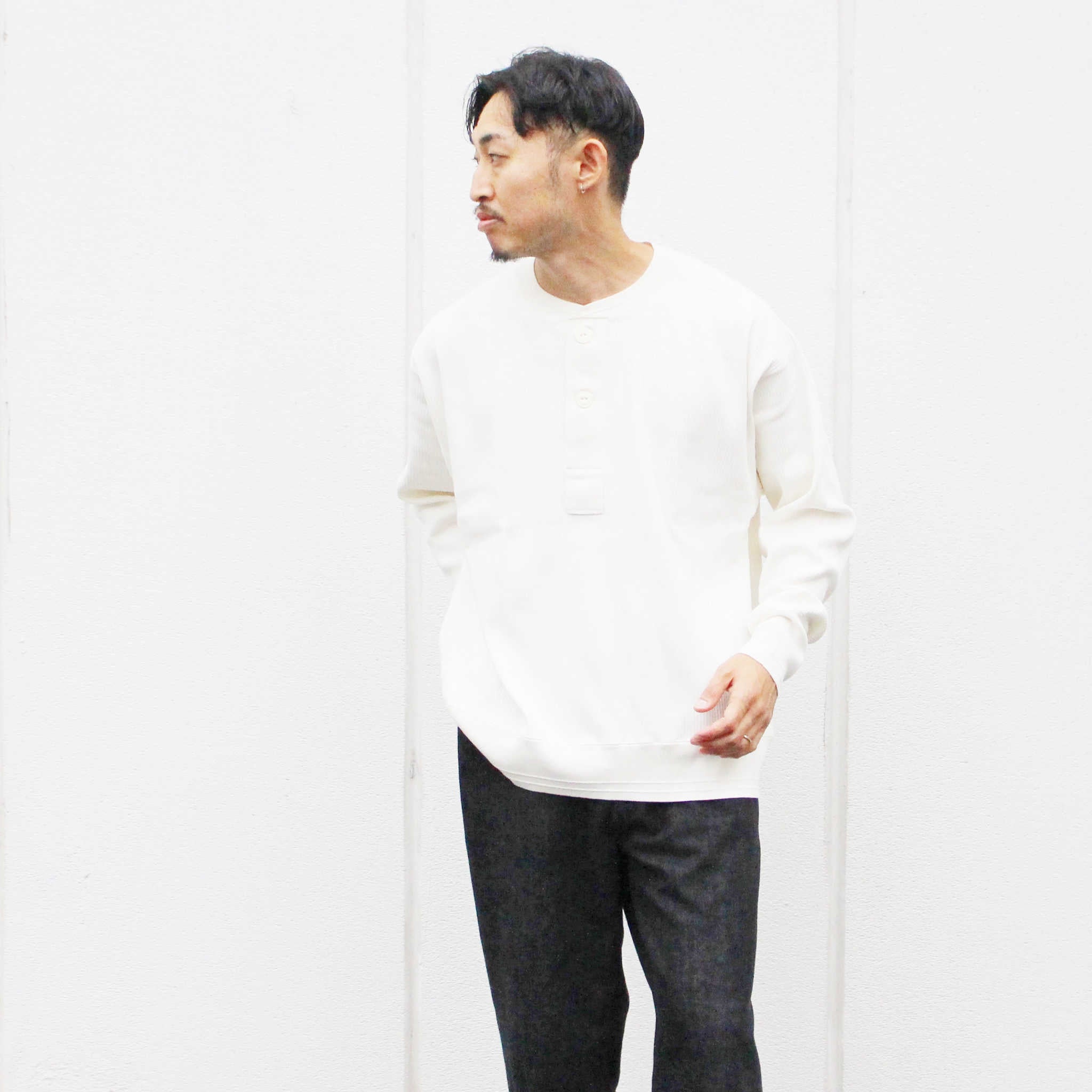 Nasngwam. ナスングワム / SWEDE HENLEY L/S TEE スウェードヘンリーエルエスティー (NATURAL ナチュラル)