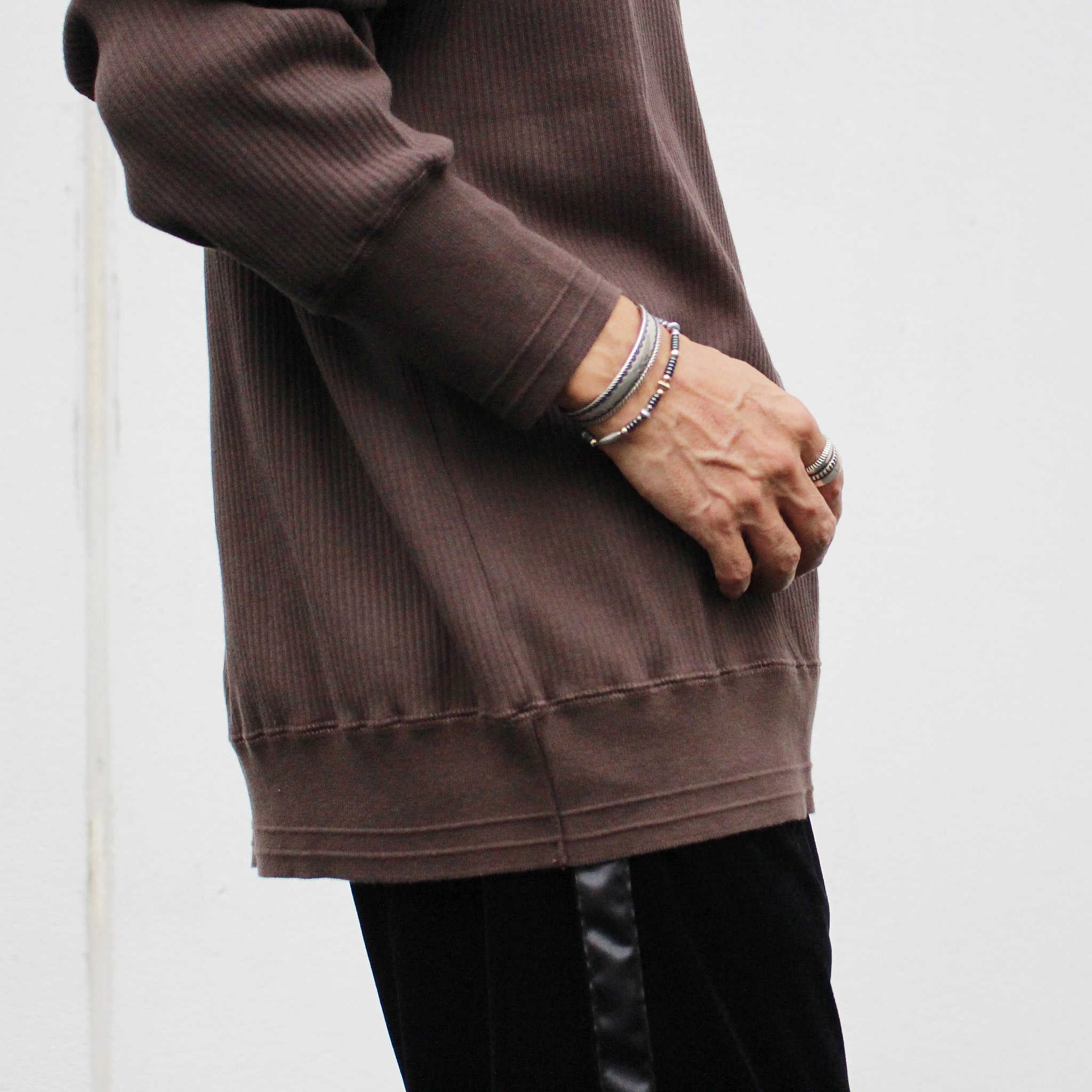 Nasngwam. ナスングワム / SWEDE HENLEY L/S TEE スウェードヘンリーエルエスティー (BROWN ブラウン)