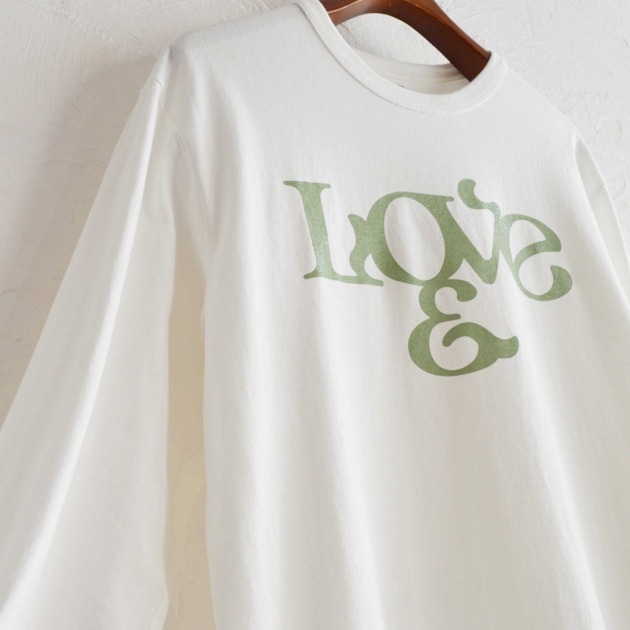 HAVE A GRATEFUL DAY ハブアグレイトフルデイ / L/S T-SHIRT -LOVE ロングスリーブティーシャツローズ (WHITE ホワイト)